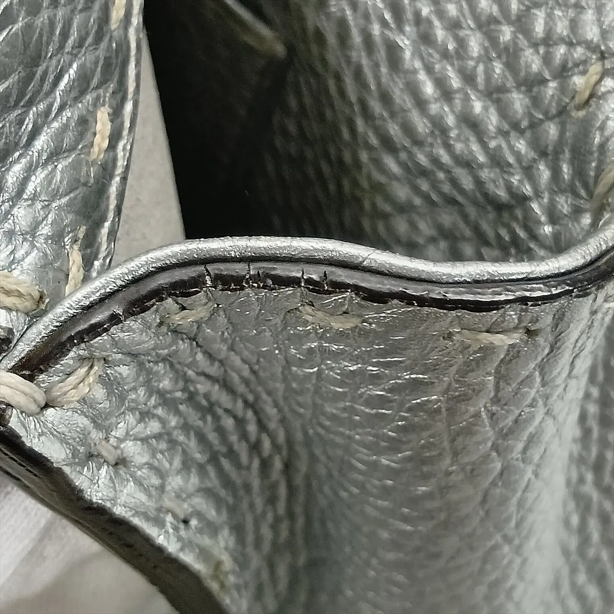 Selleria Mini Peekaboo Leather 2-Way Handbag, Silver 8BN244 — view 14