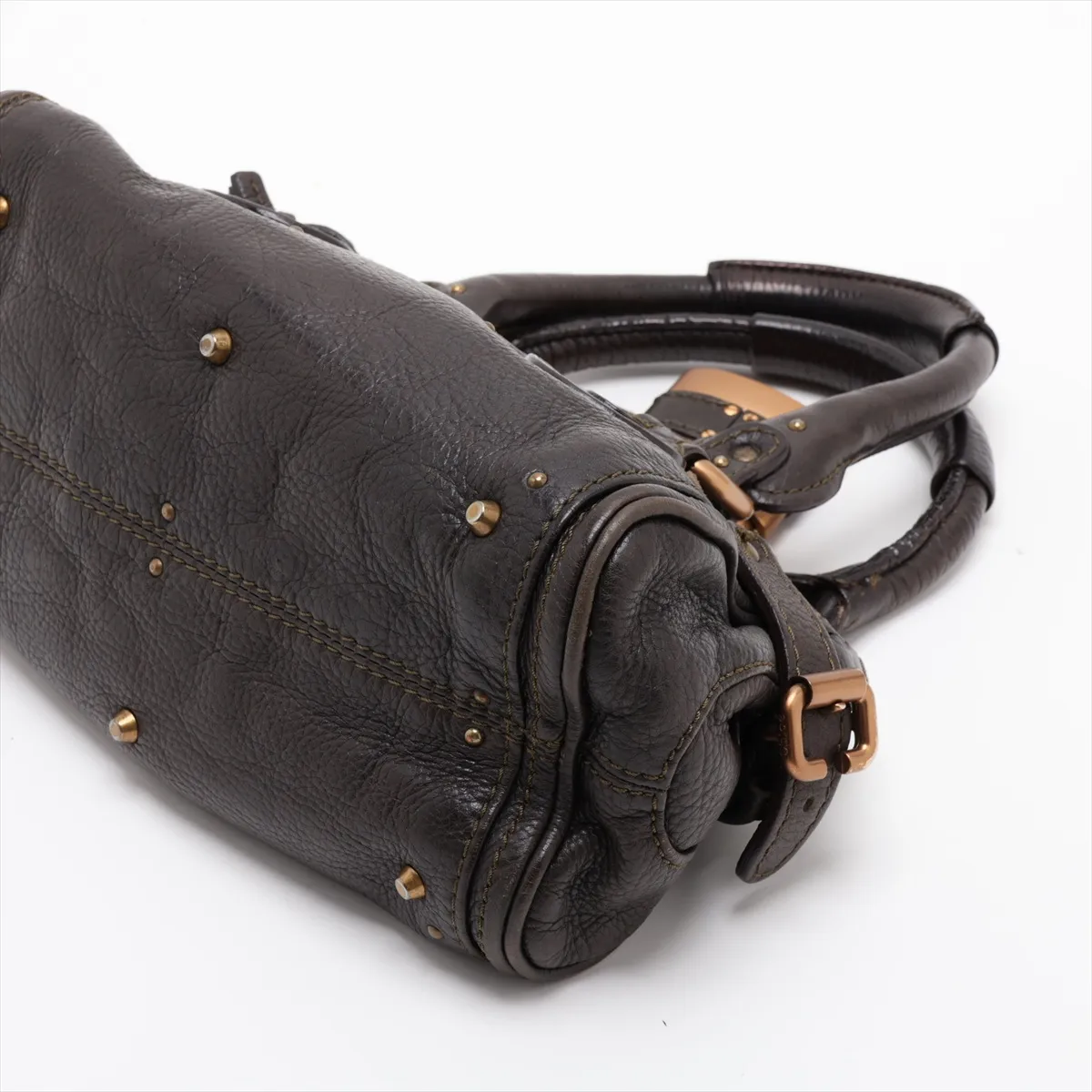 Paddington Leather Handbag, Green — view 3