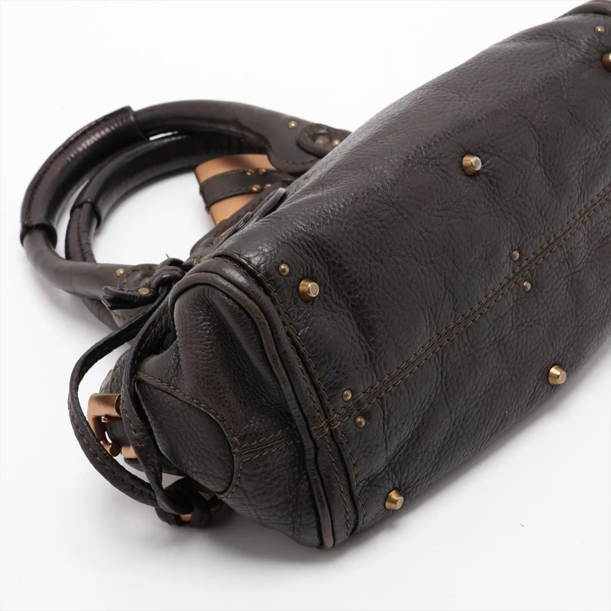 Paddington Leather Handbag, Green — view 4