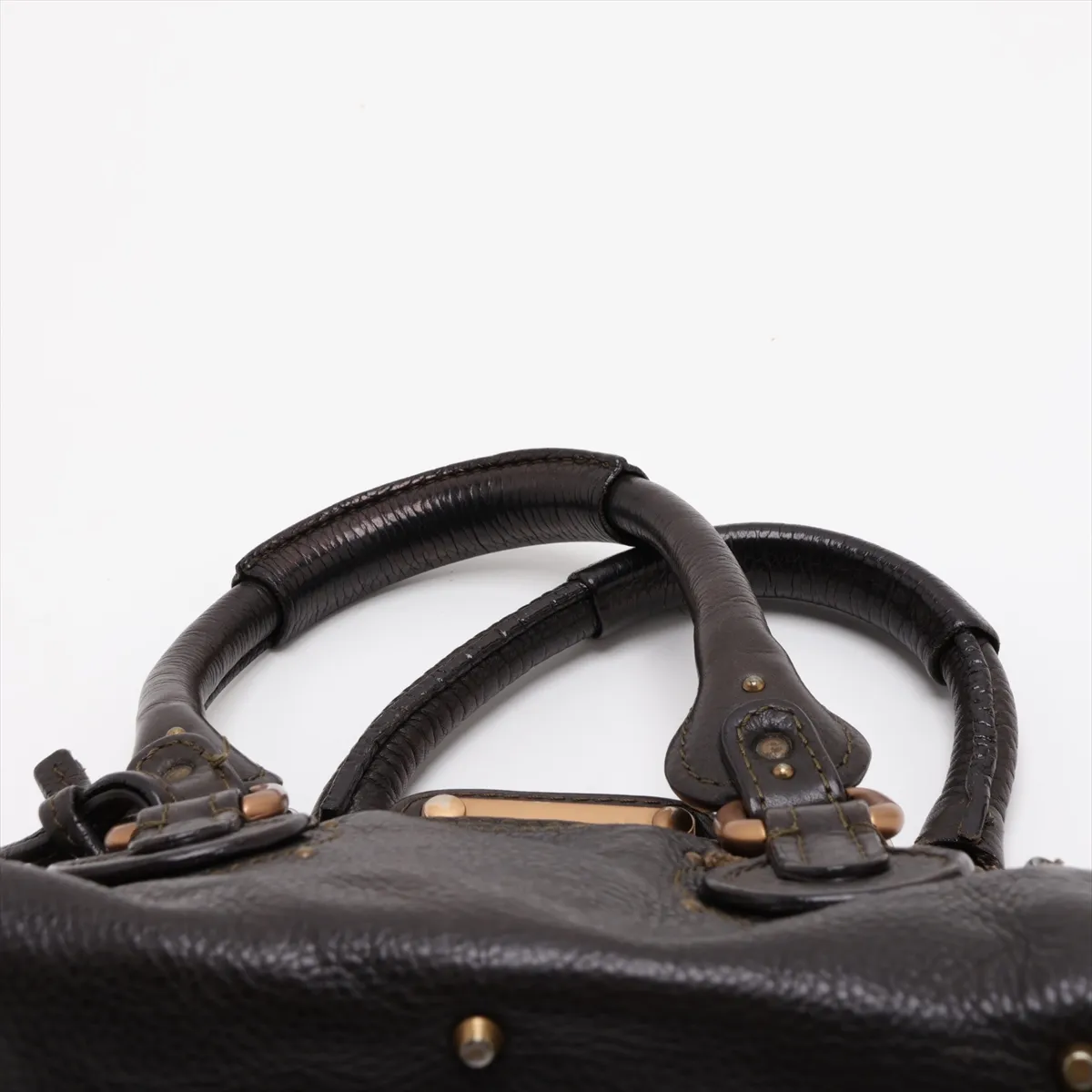 Paddington Leather Handbag, Green — view 6