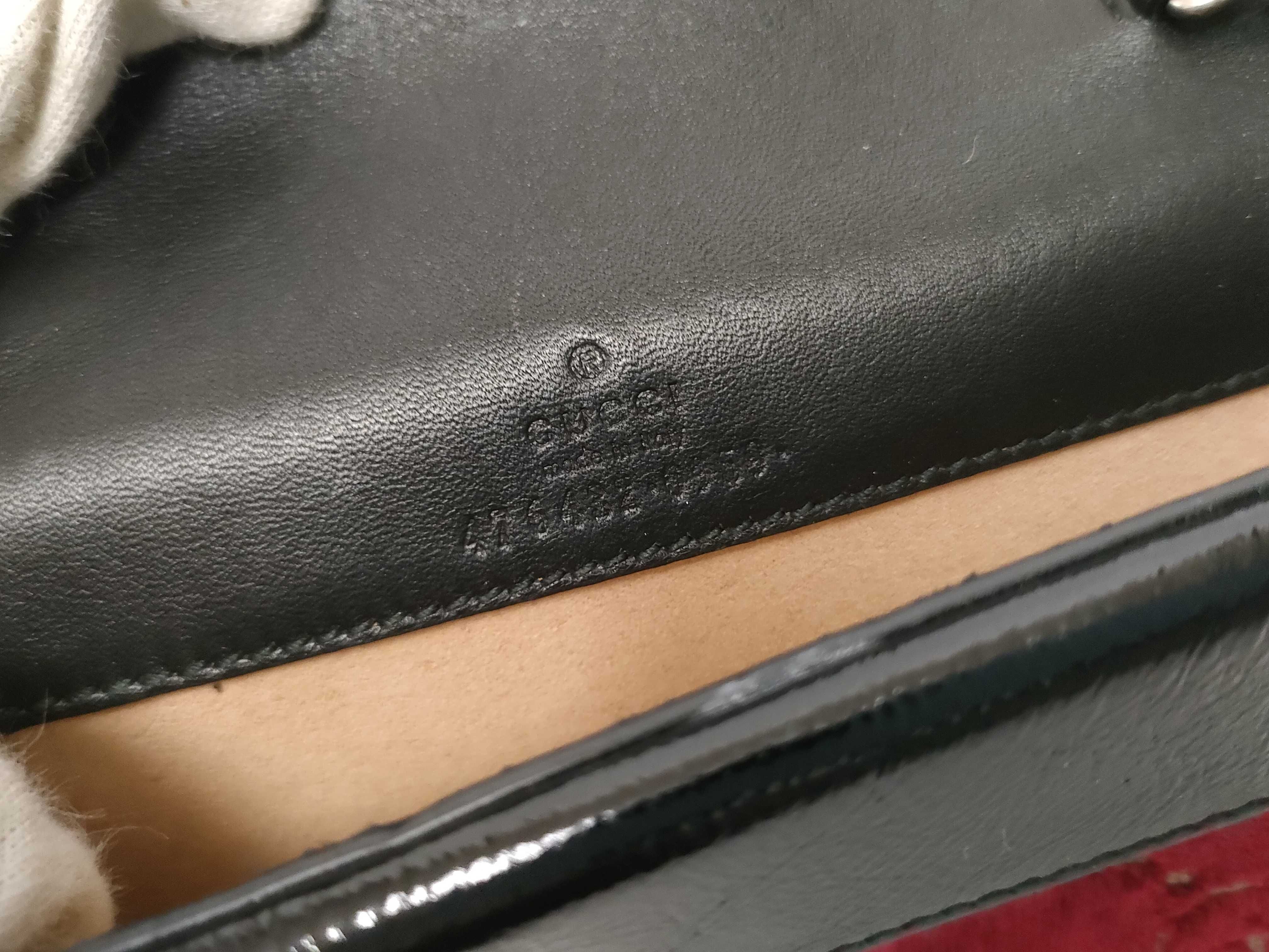 GG Velvet Dionysus Velvet x Leather Chain Shoulder Bag Red x Black 476432 (Parts missing) — view 11