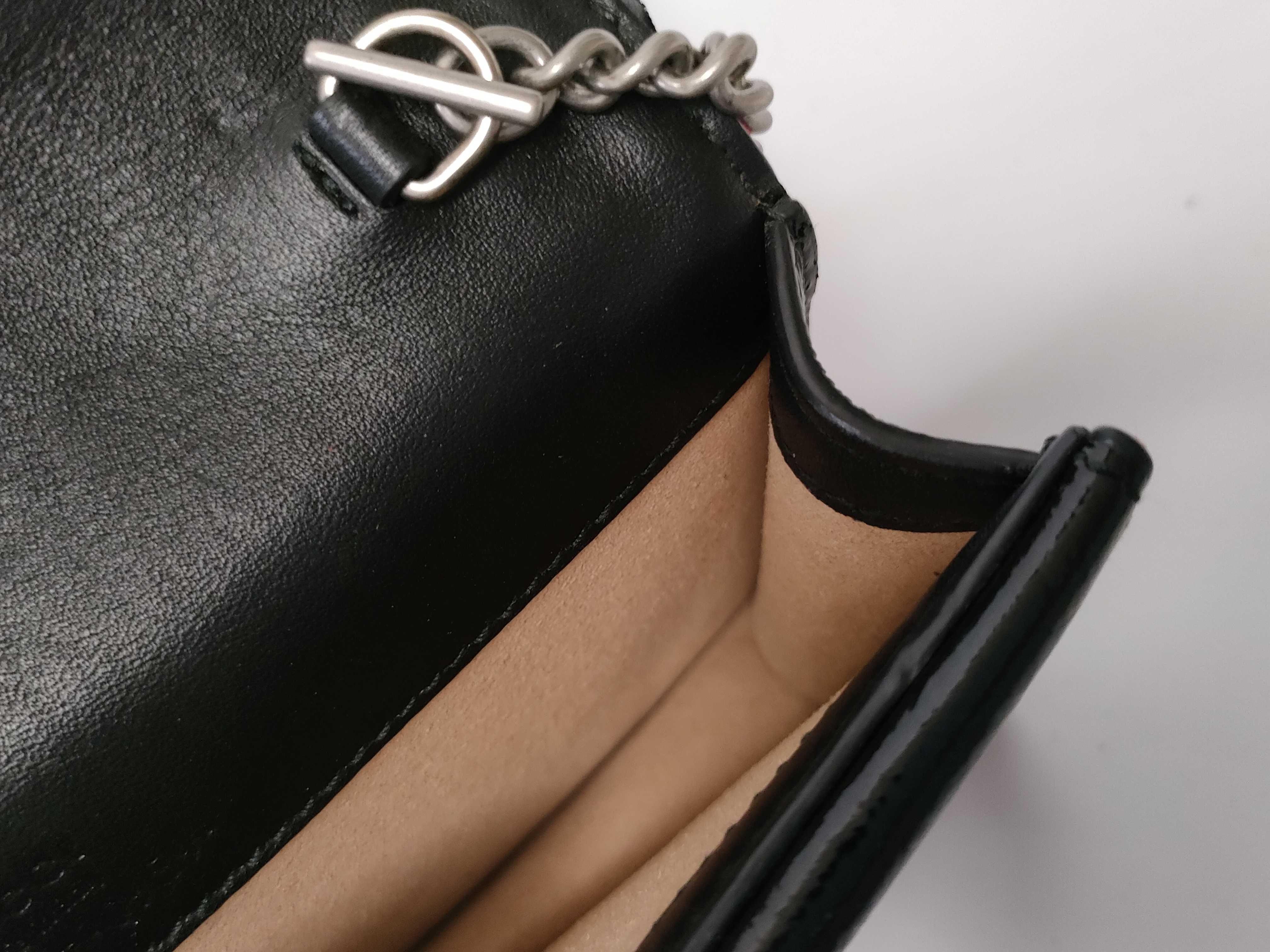 GG Velvet Dionysus Velvet x Leather Chain Shoulder Bag Red x Black 476432 (Parts missing) — view 12
