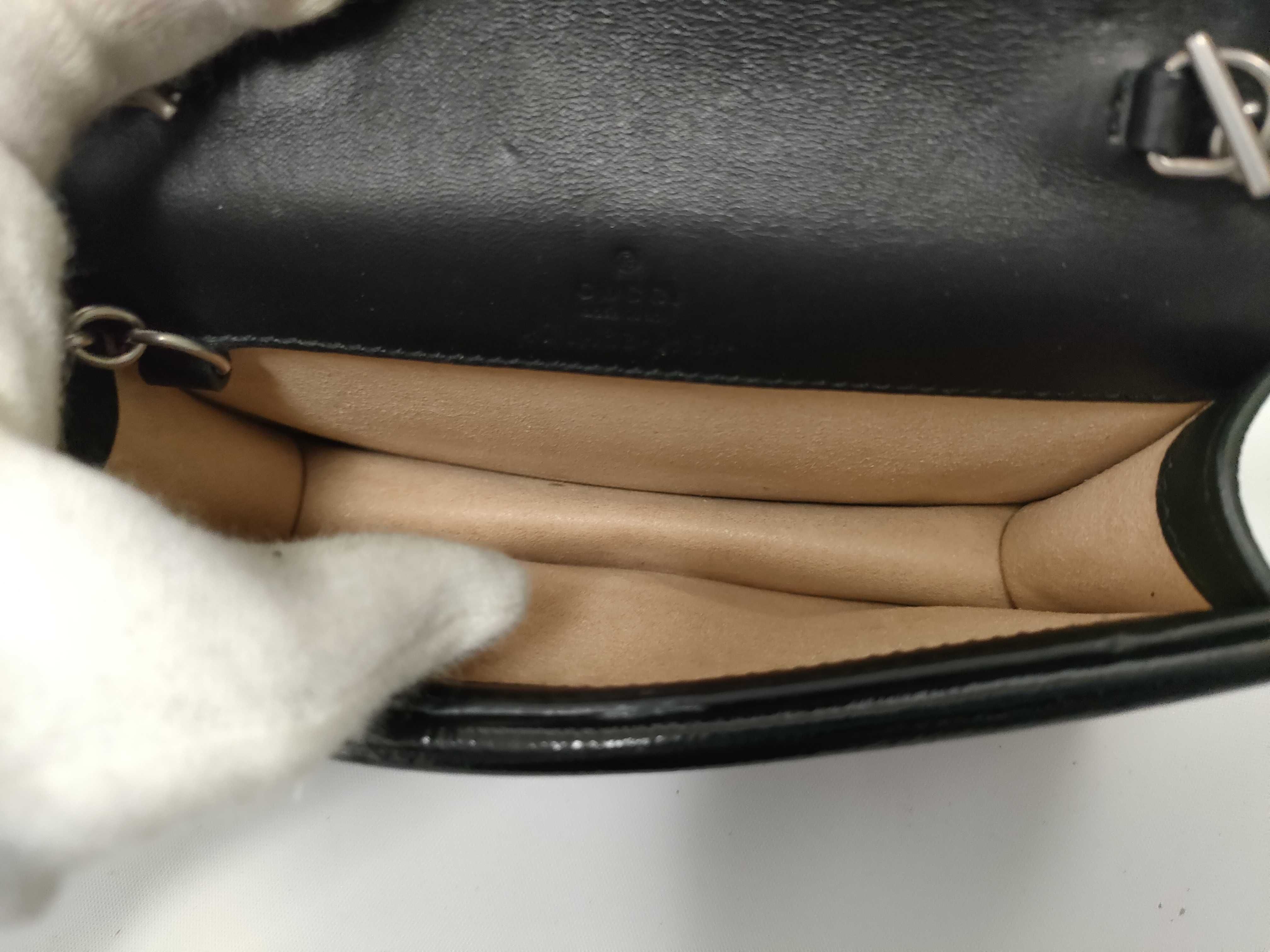 GG Velvet Dionysus Velvet x Leather Chain Shoulder Bag Red x Black 476432 (Parts missing) — view 13