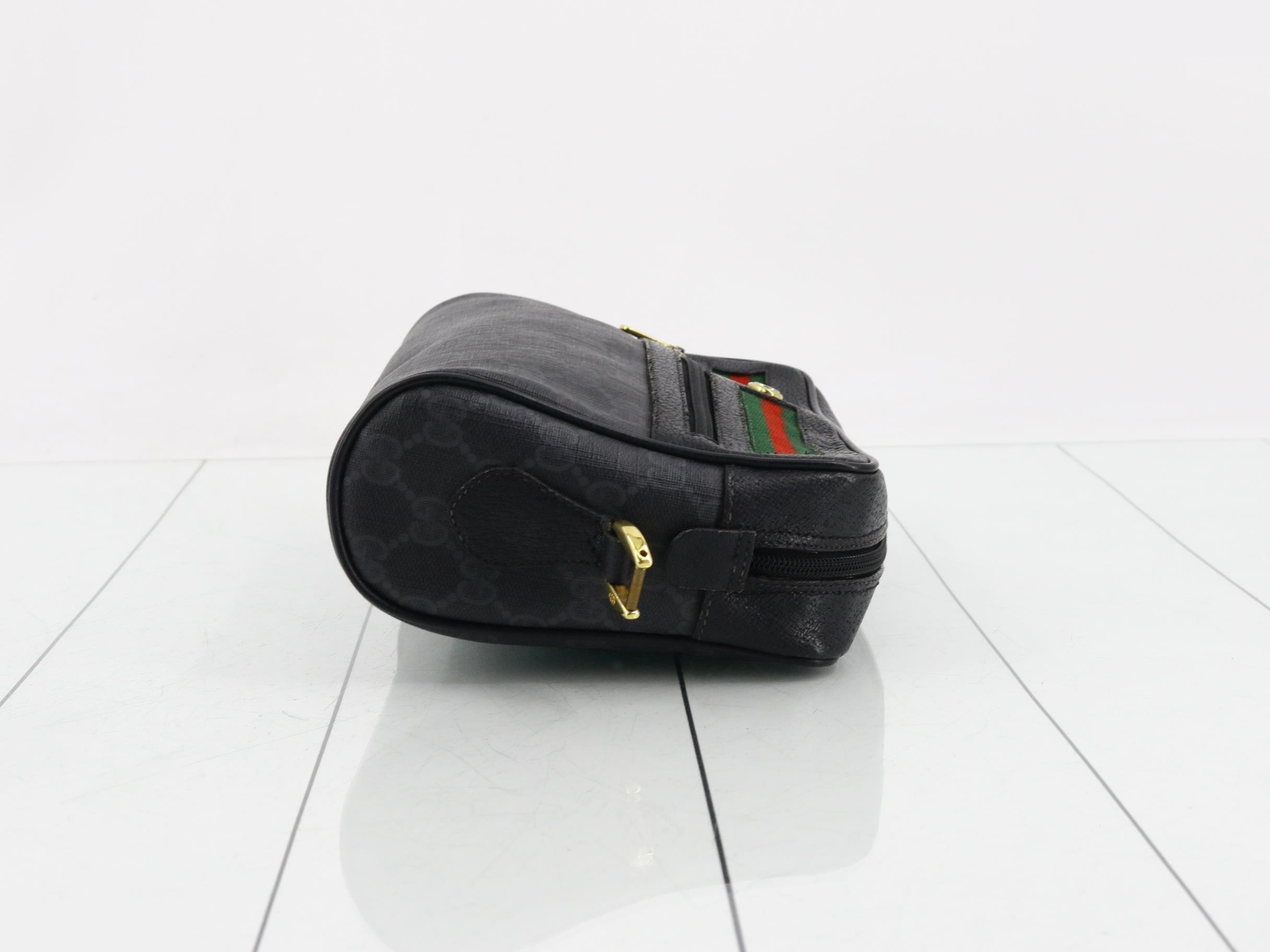 GG Supreme Sherry Line Shoulder Bag, Black — view 3
