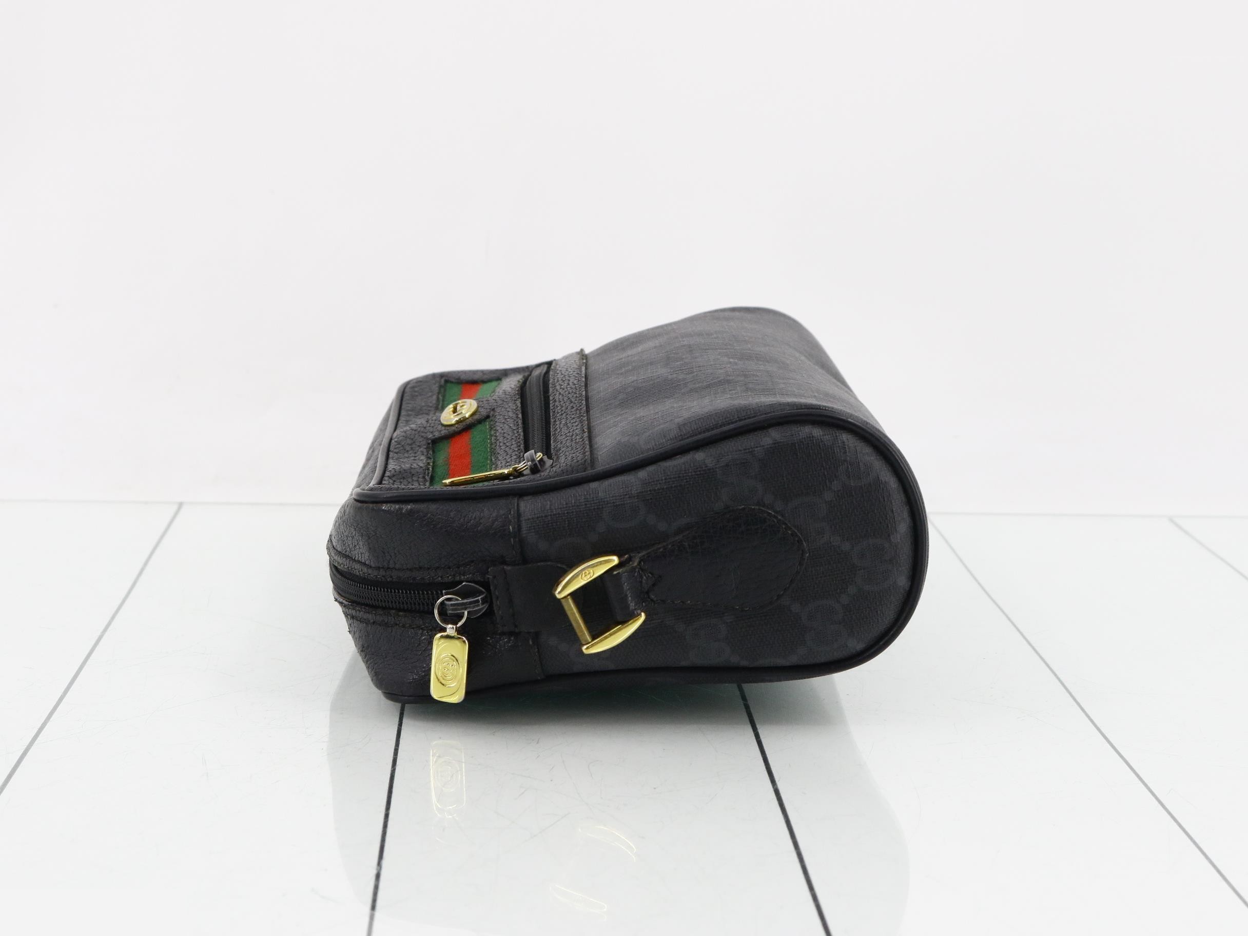 GG Supreme Sherry Line Shoulder Bag, Black — view 4