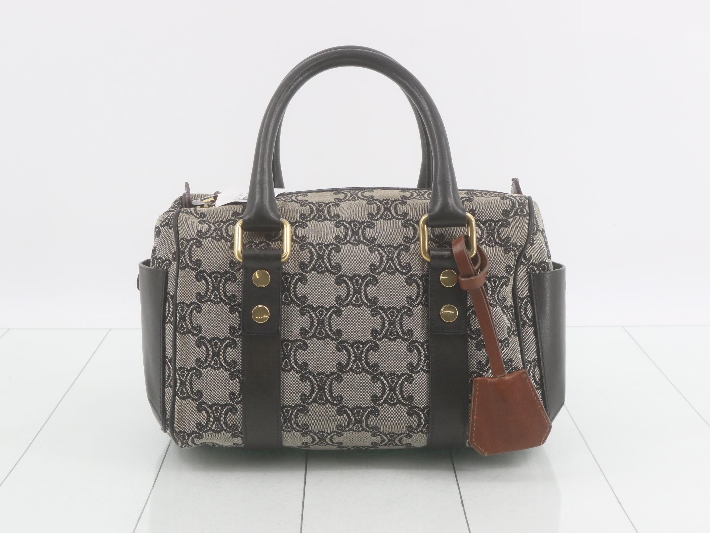 Triomphe Mini Boston Bag Handbag Clochette