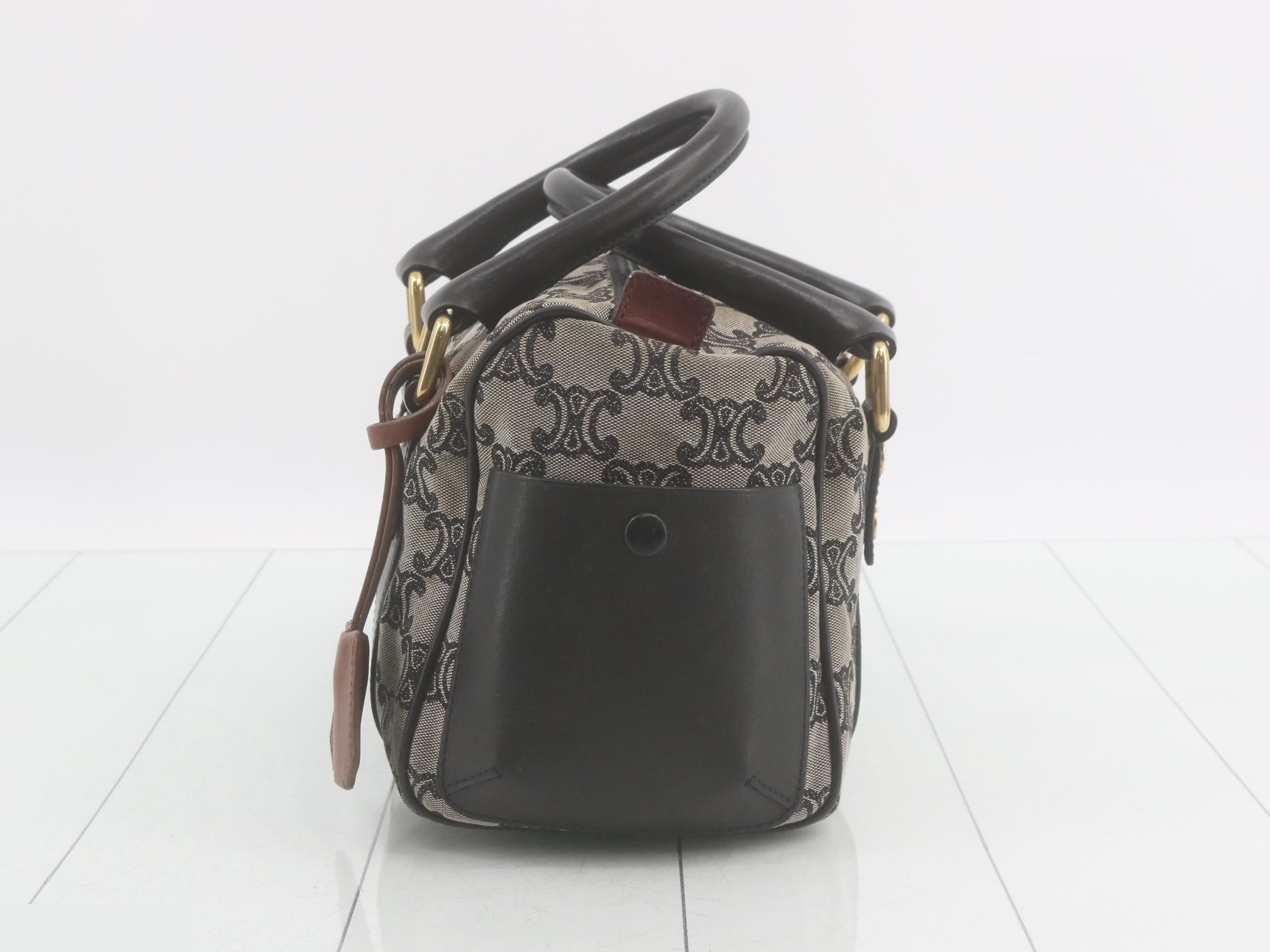 Triomphe Mini Boston Bag Handbag Clochette — view 3