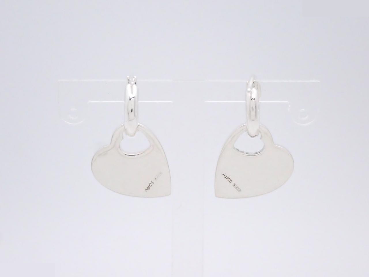 Swing earrings, heart cutout, Ag925, weight 8.2g, box and storage bag included. — view 2