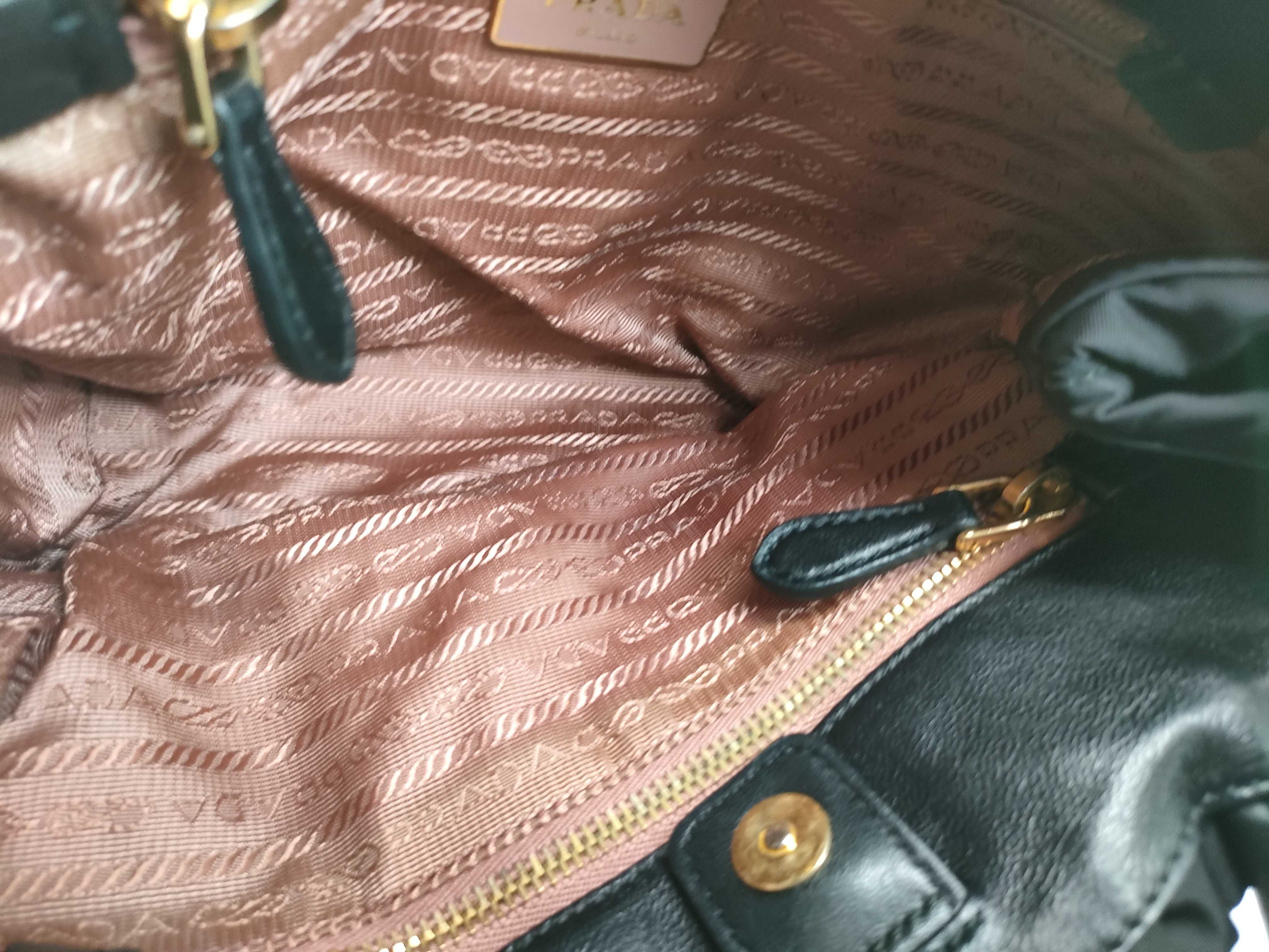 Nylon Handbag with Ribbon, Nylon x Leather Handbag — view 8