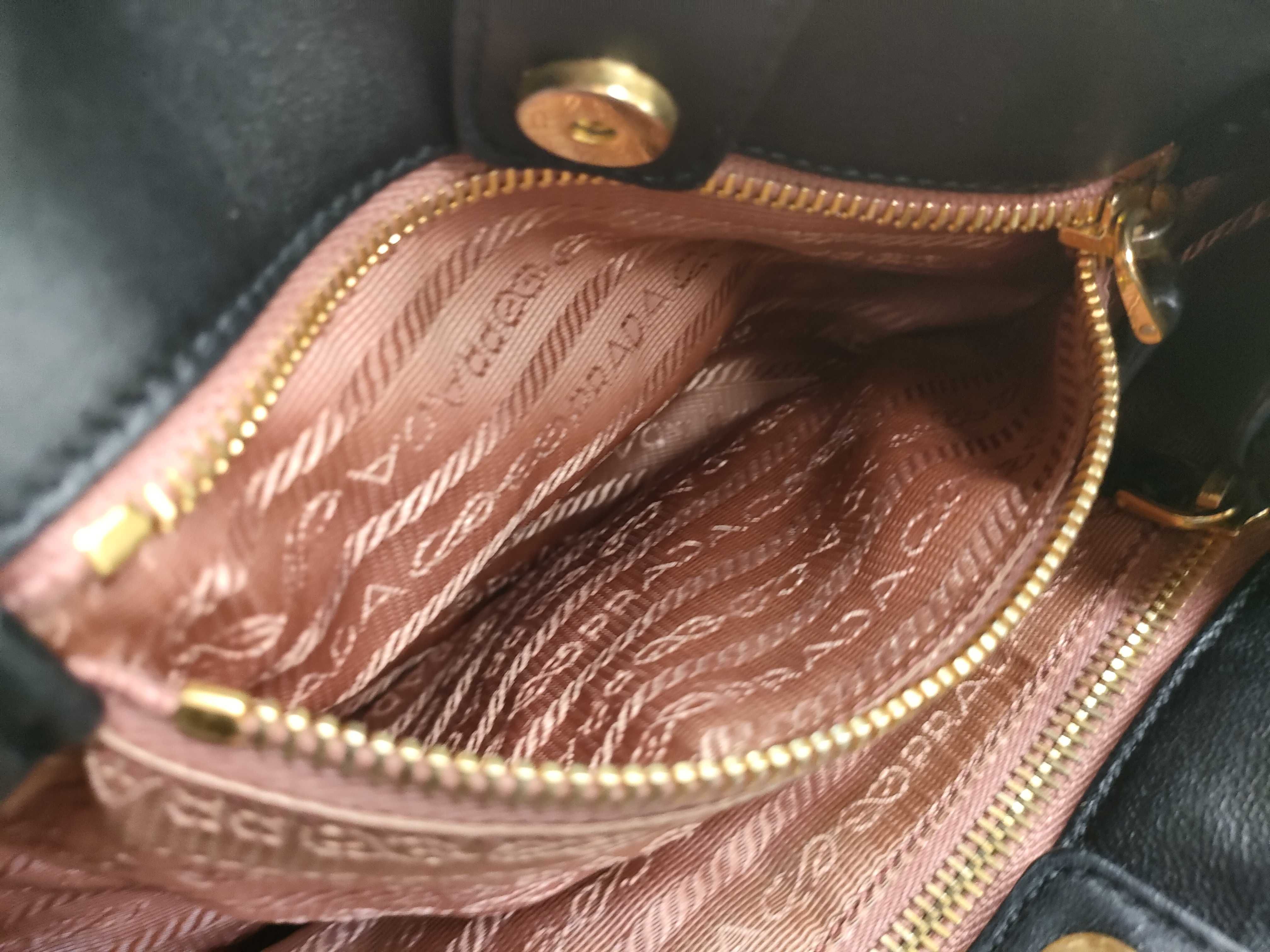 Nylon Handbag with Ribbon, Nylon x Leather Handbag — view 10