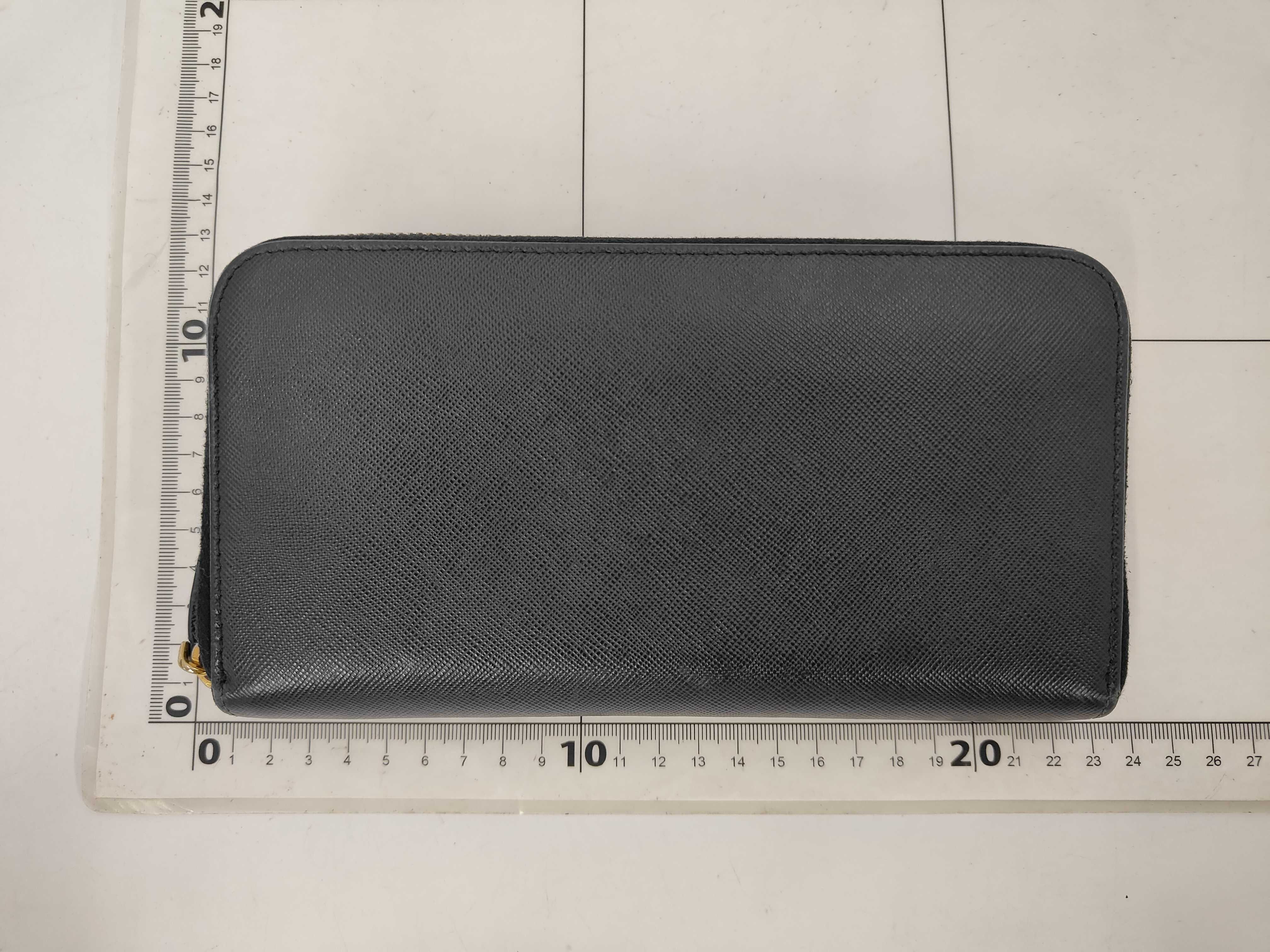 Long Wallet Round Saffiano Black Ribbon Wallet — view 2