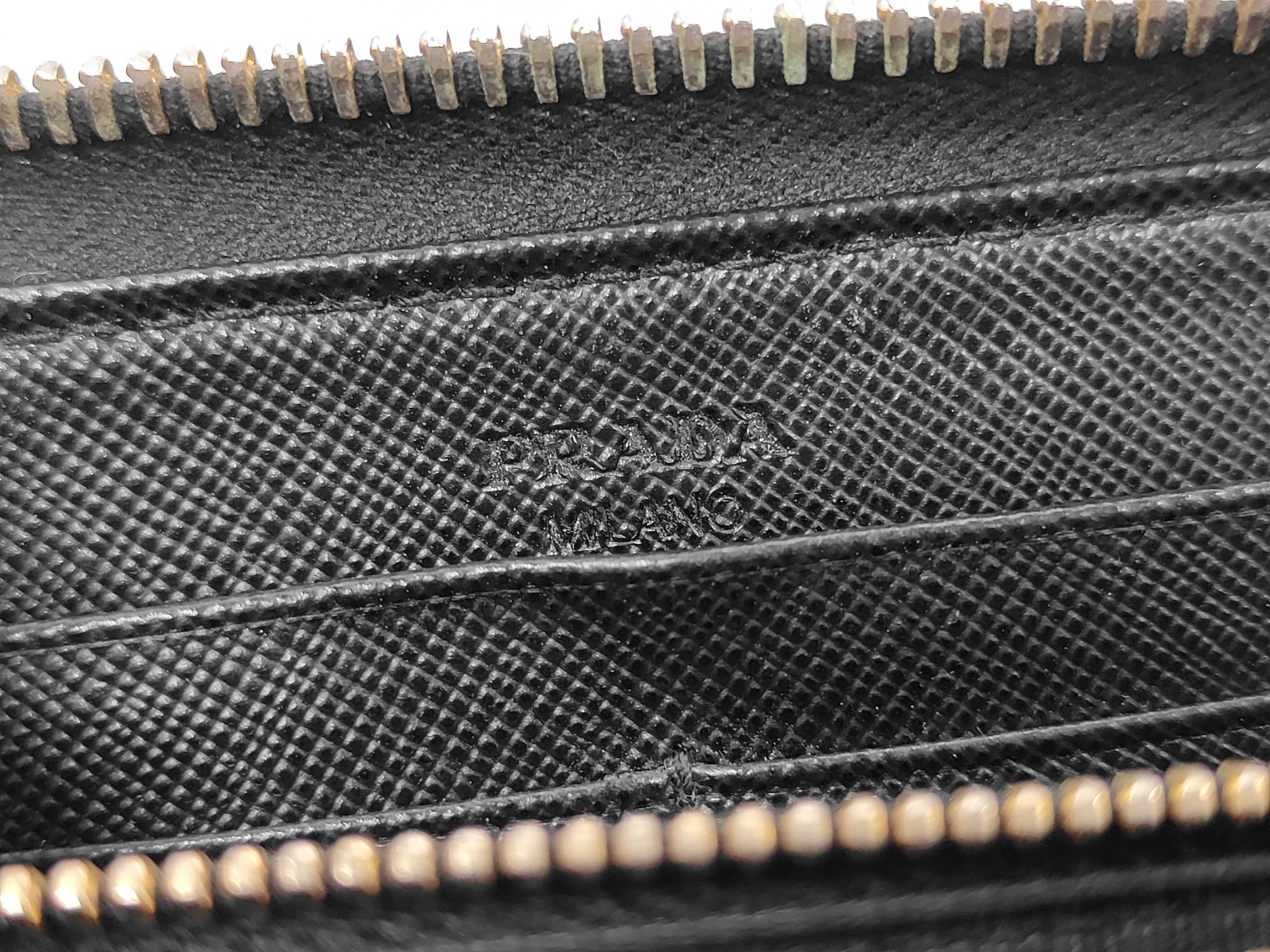Long Wallet Round Saffiano Black Ribbon Wallet — view 7