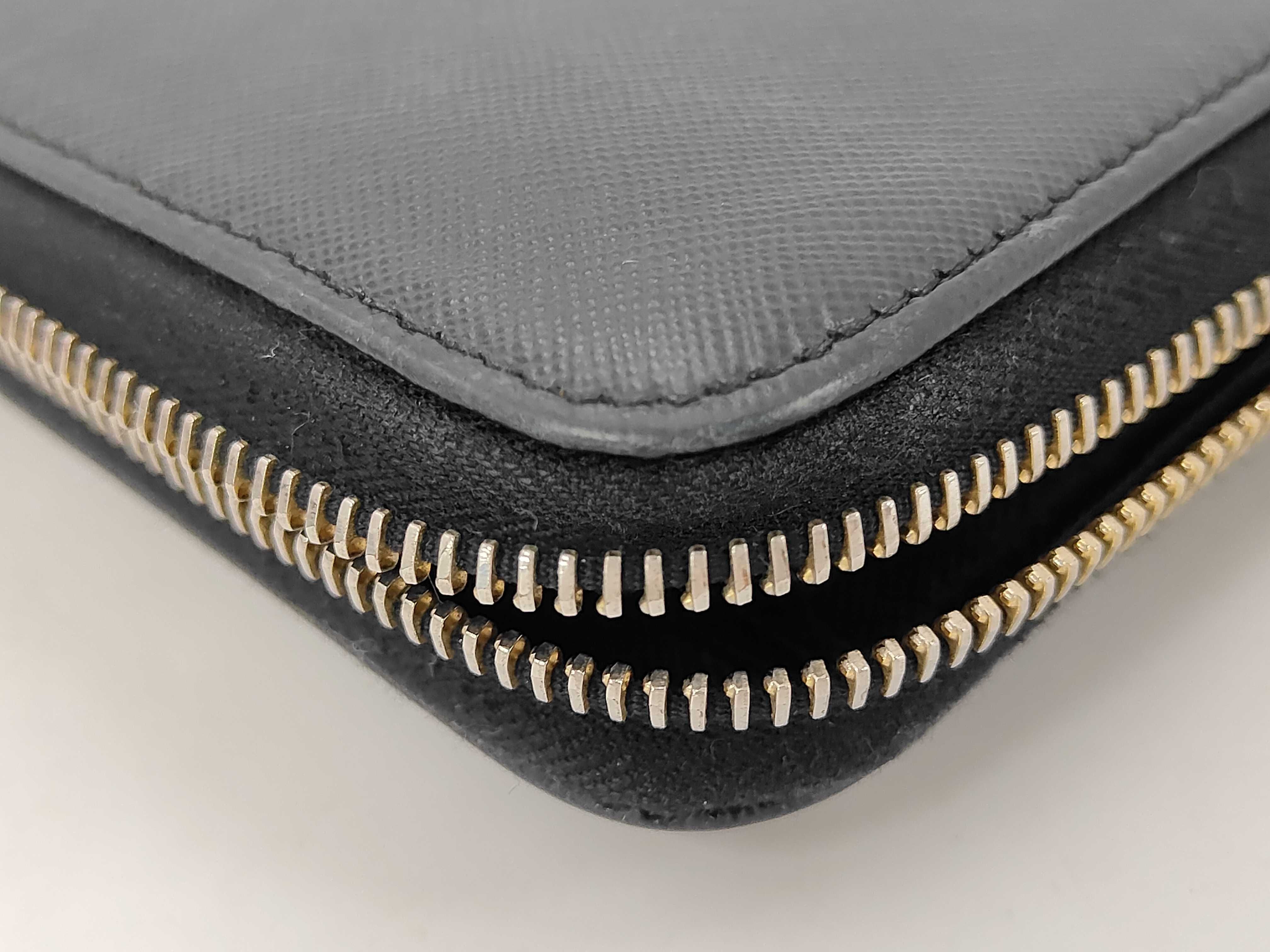 Long Wallet Round Saffiano Black Ribbon Wallet — view 8