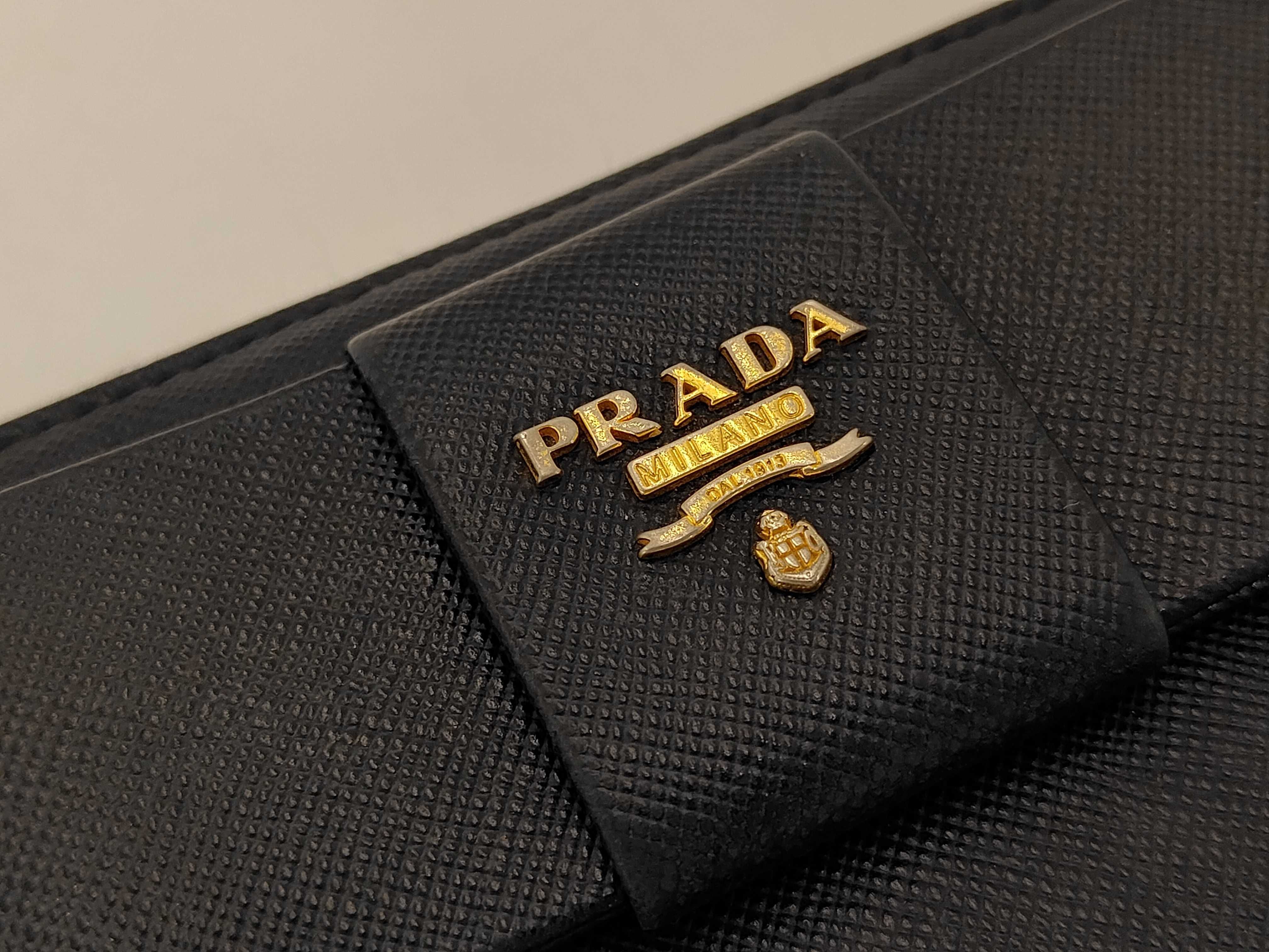 Long Wallet Round Saffiano Black Ribbon Wallet — view 9