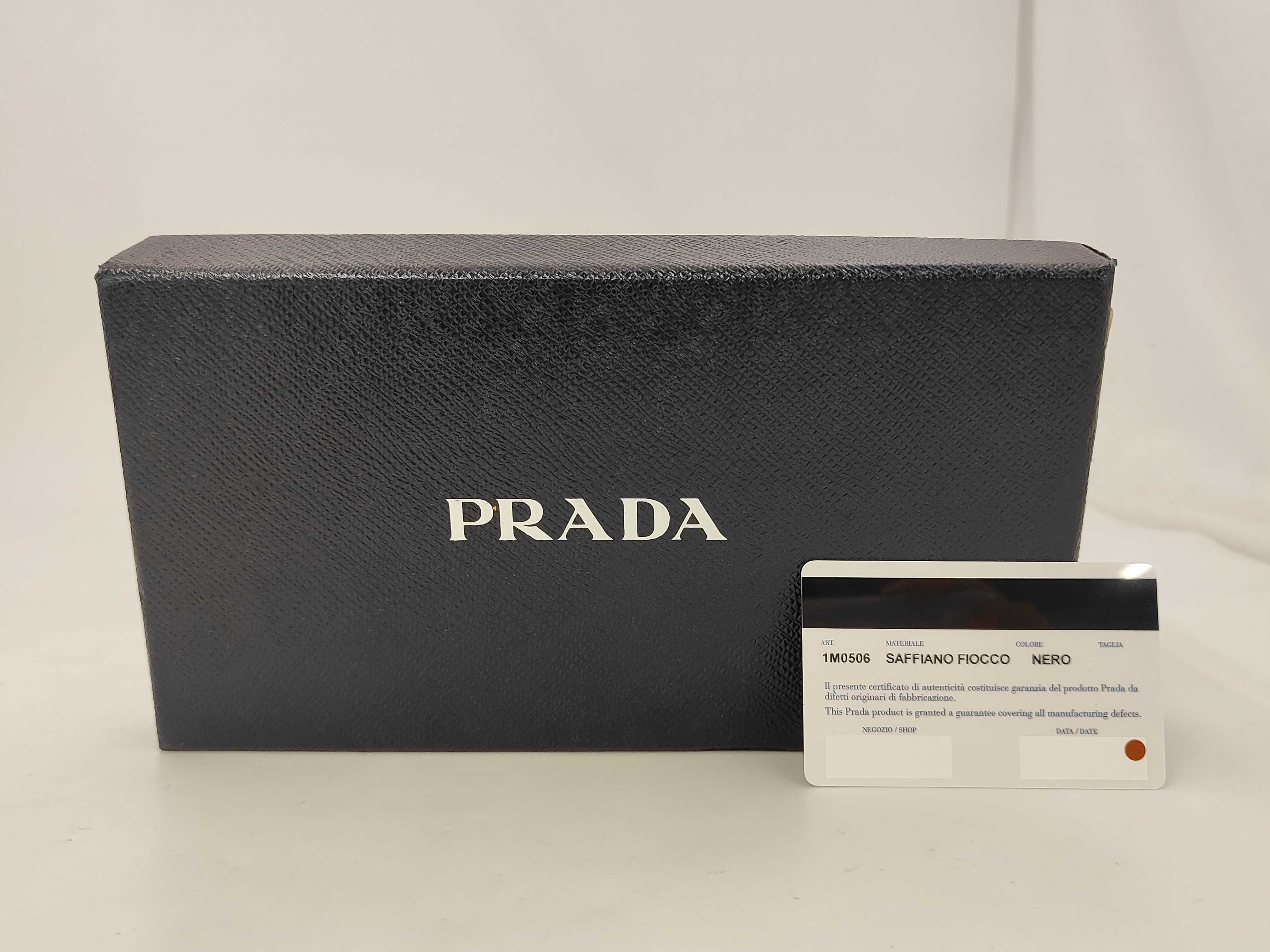 Long Wallet Round Saffiano Black Ribbon Wallet — view 10