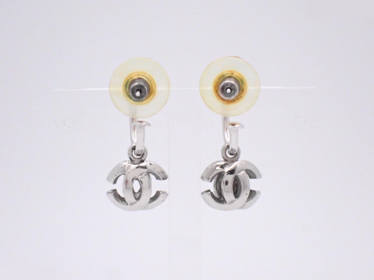 Coco Mark Silver Earrings — view 2