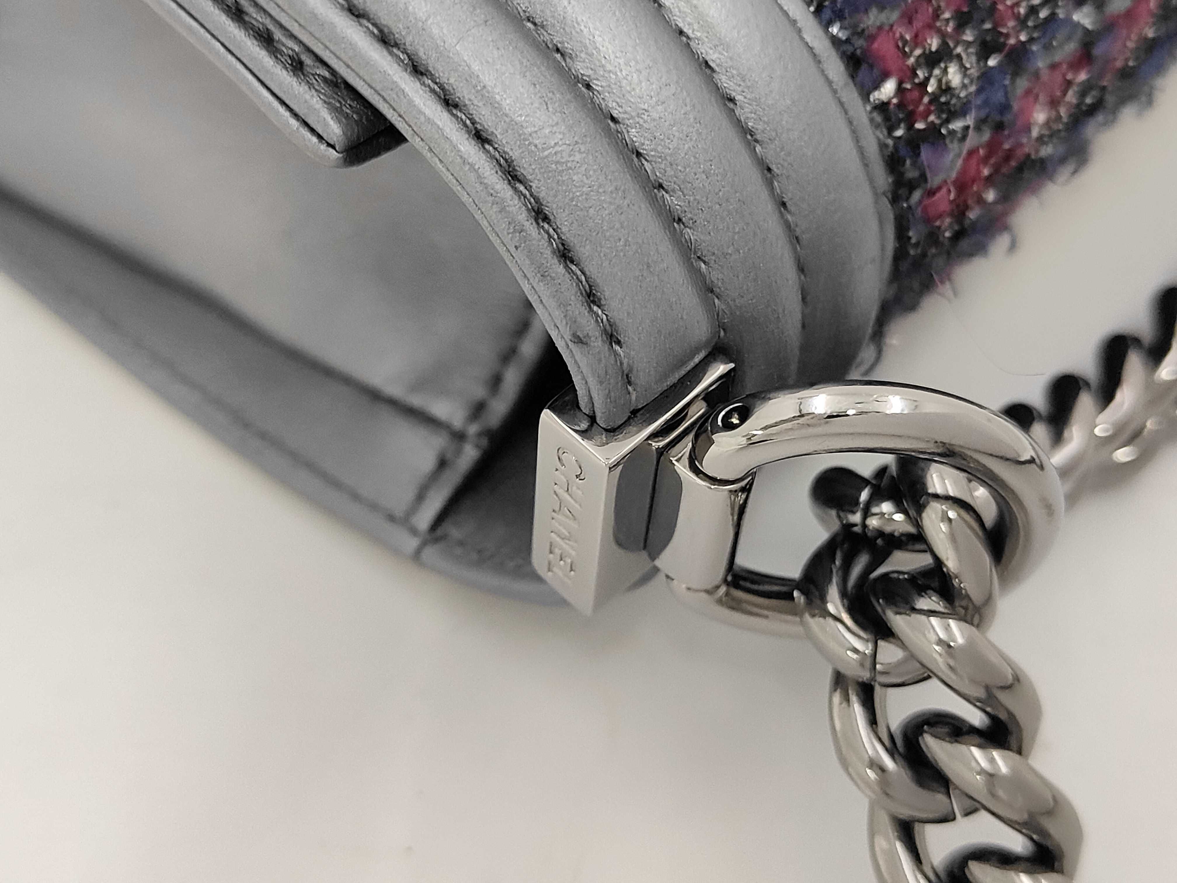 Boy Chanel Tweed x Lambskin Chain Shoulder Bag — view 5