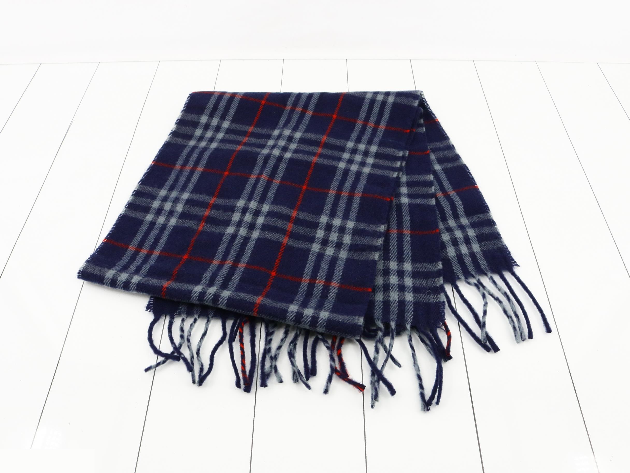 Nova Check Scarf, Navy — view 3