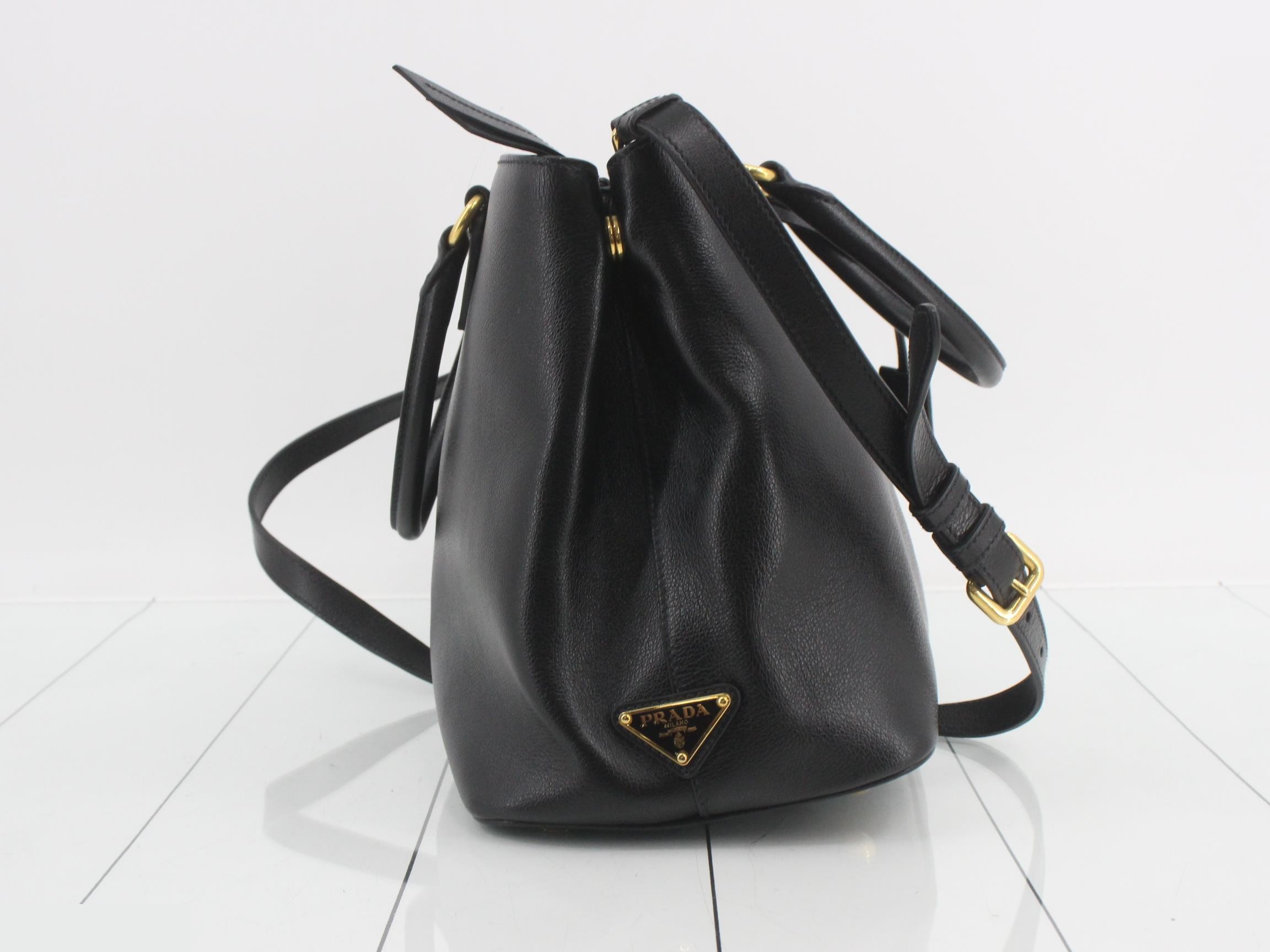 handbag, gray calfskin, 2-way tote bag, black, RFID protected. — view 4