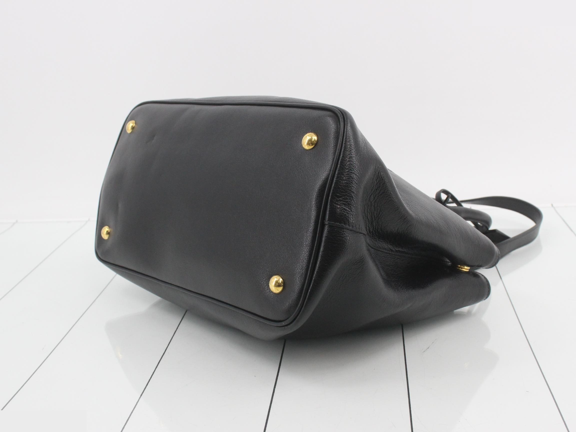 handbag, gray calfskin, 2-way tote bag, black, RFID protected. — view 6