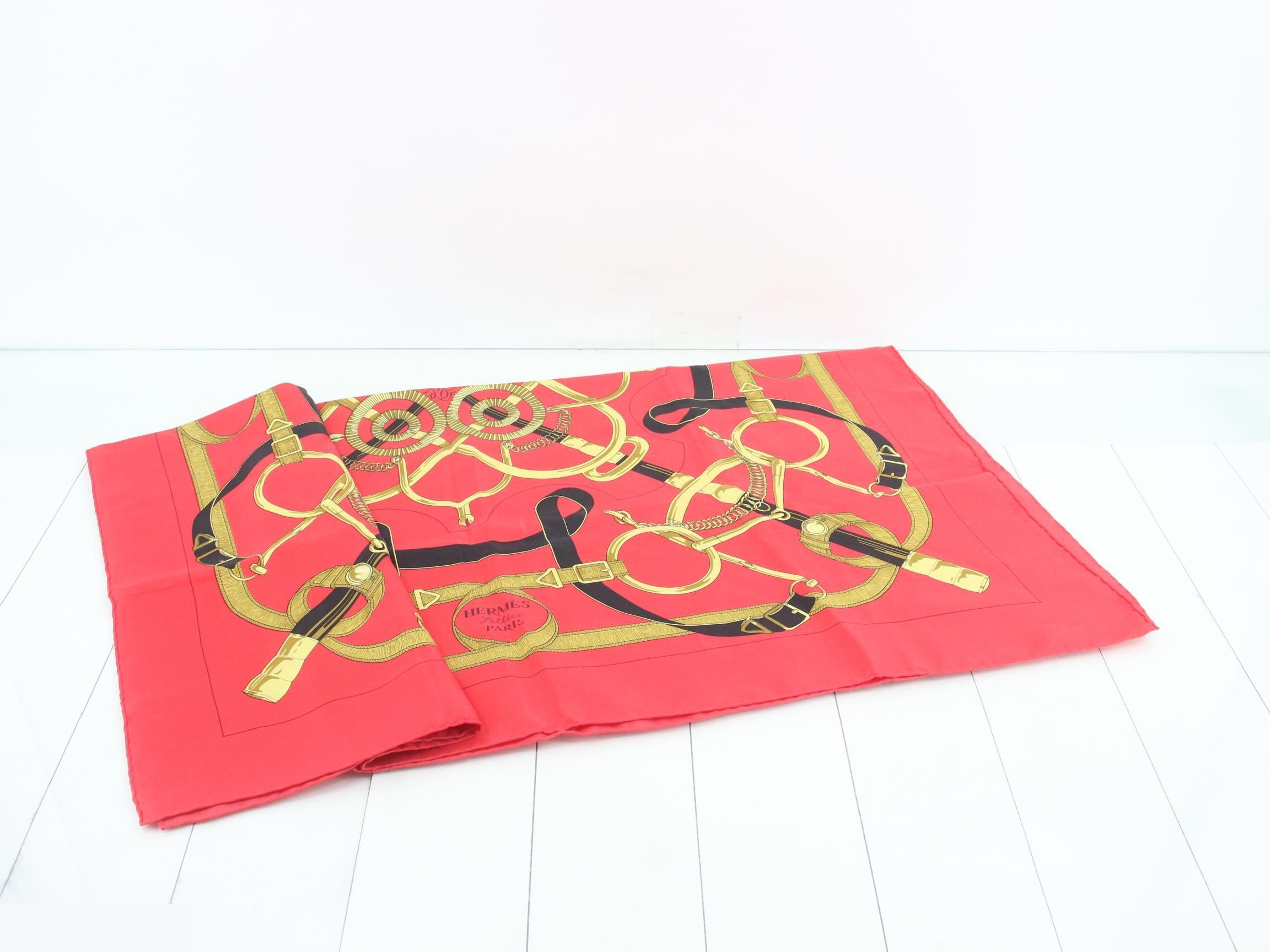 Carre 90 scarf, red, no tag. — view 3
