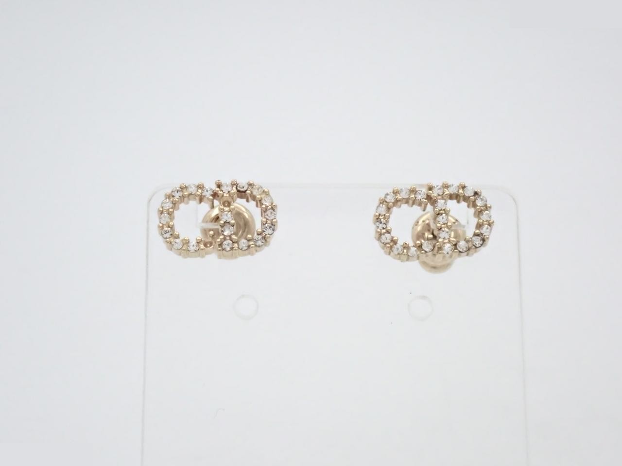 Clair D Lune Earrings, Gold Tone Metal Crystal