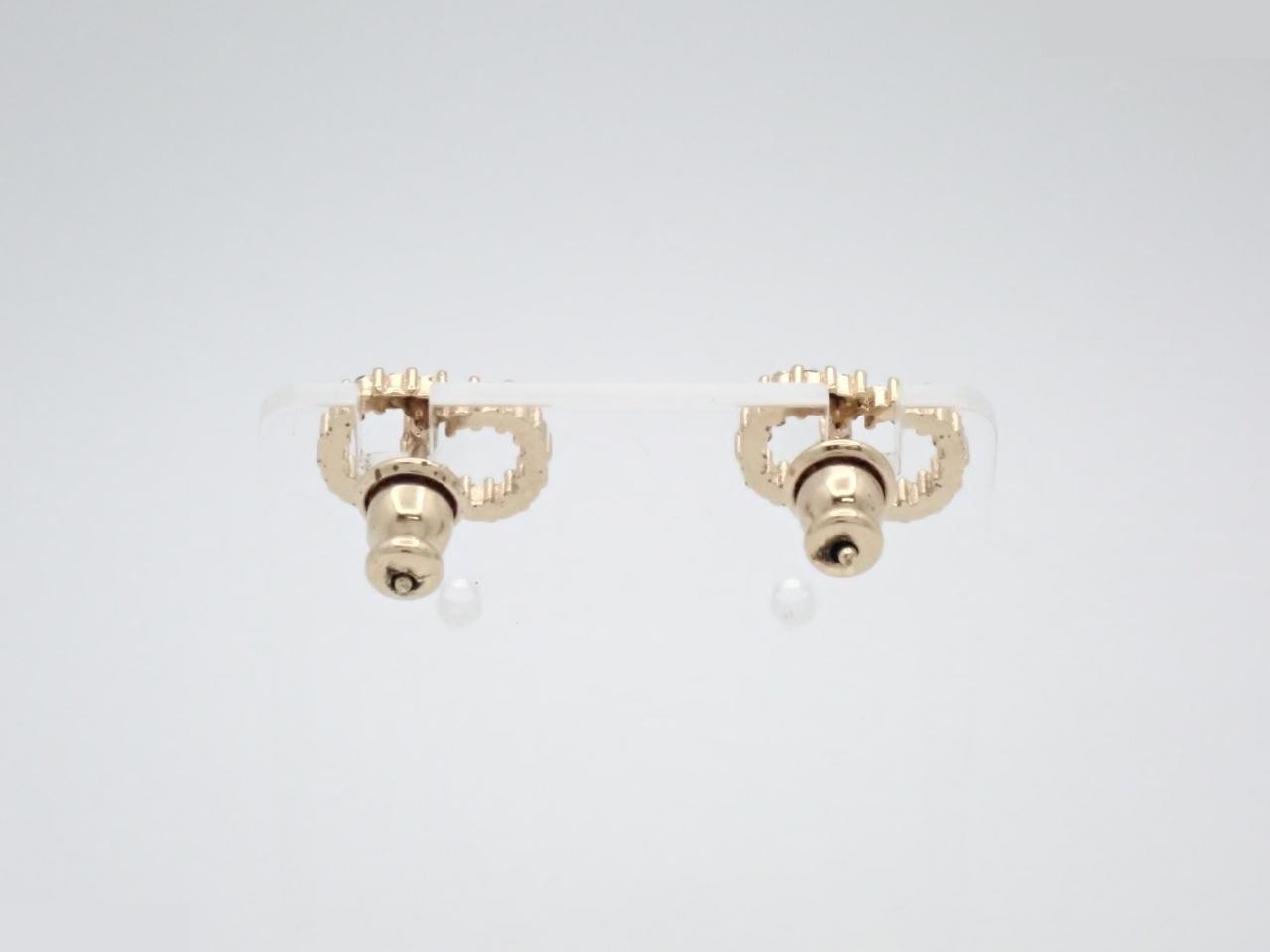 Clair D Lune Earrings, Gold Tone Metal Crystal — view 2