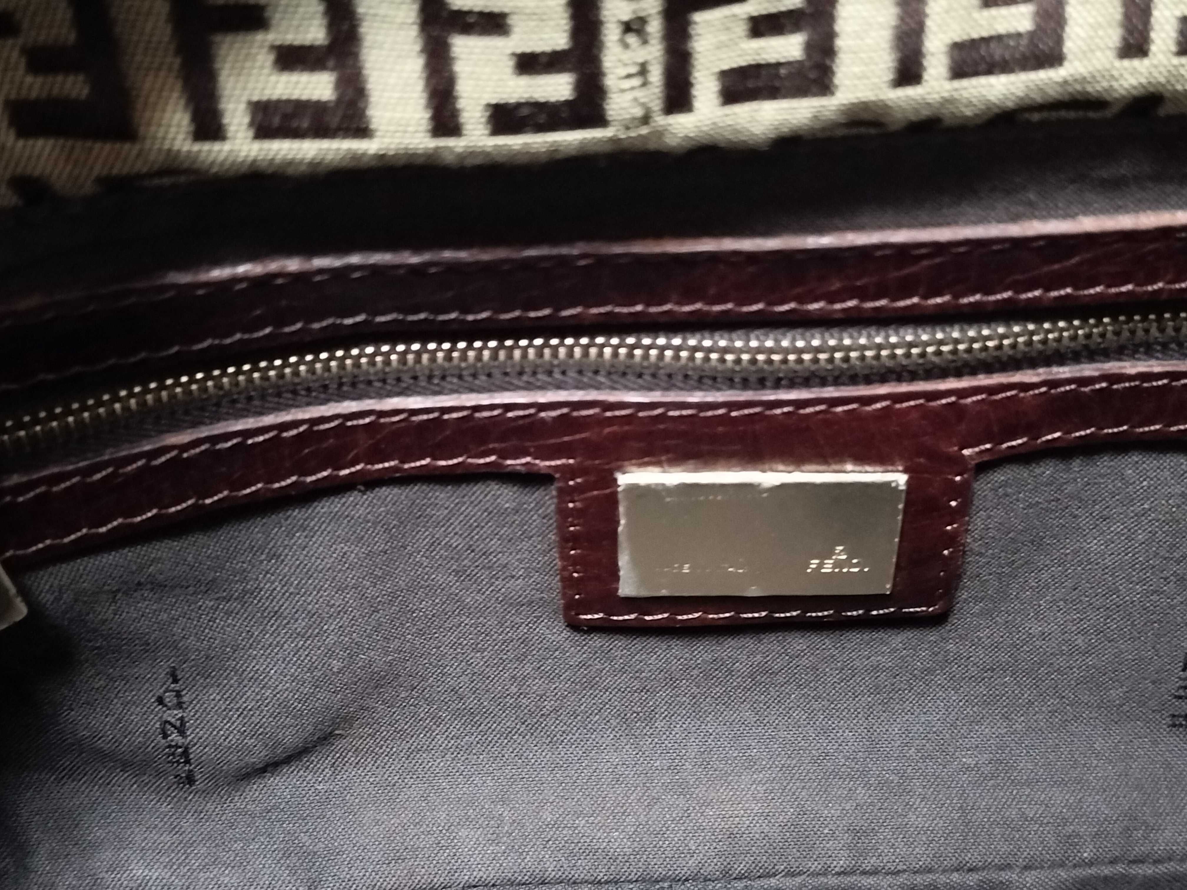 Mamma Fendi Zucchino Mamma Bucket Shoulder Bag Gold Hardware Handbag — view 11