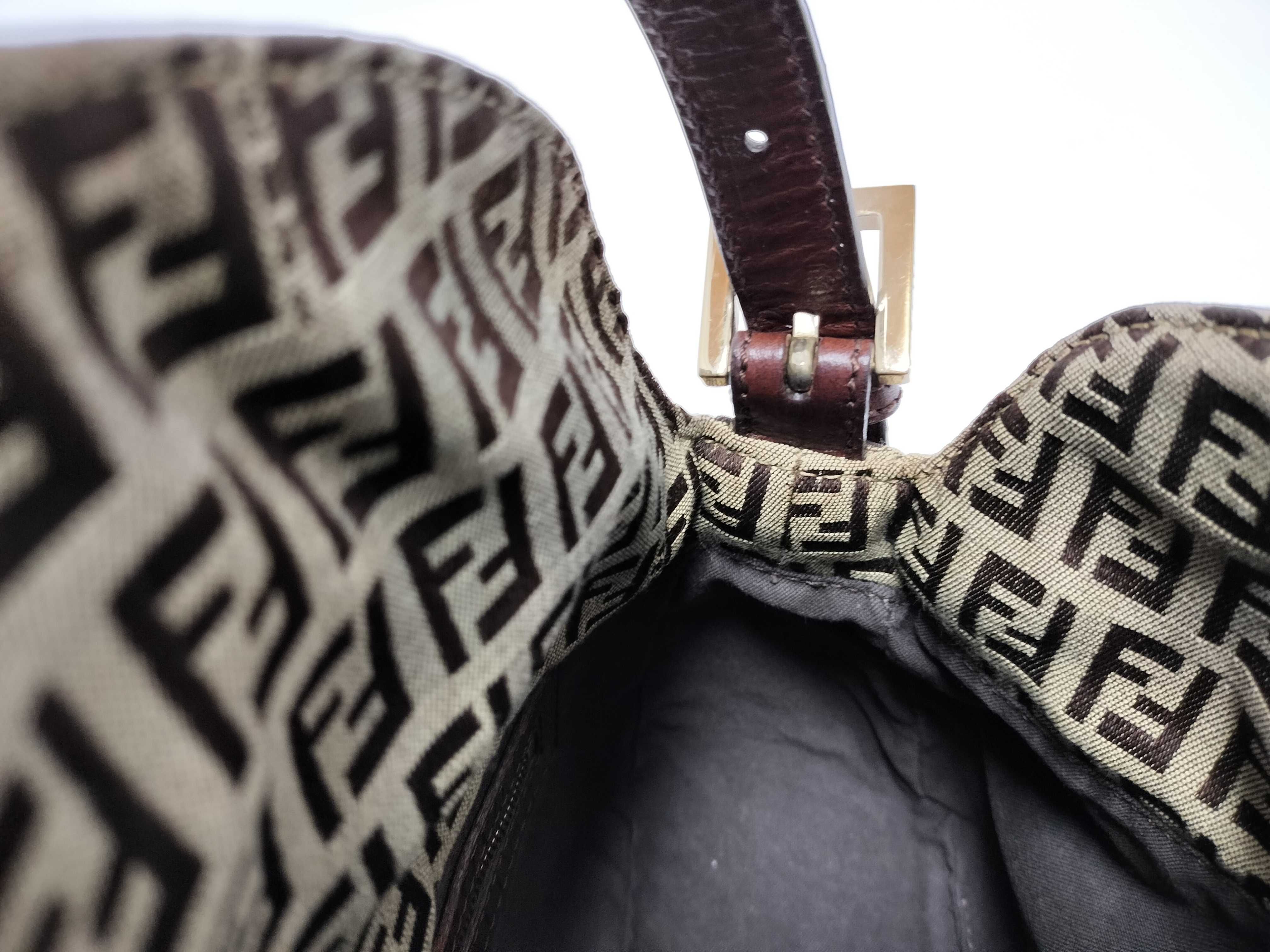 Mamma Fendi Zucchino Mamma Bucket Shoulder Bag Gold Hardware Handbag — view 12