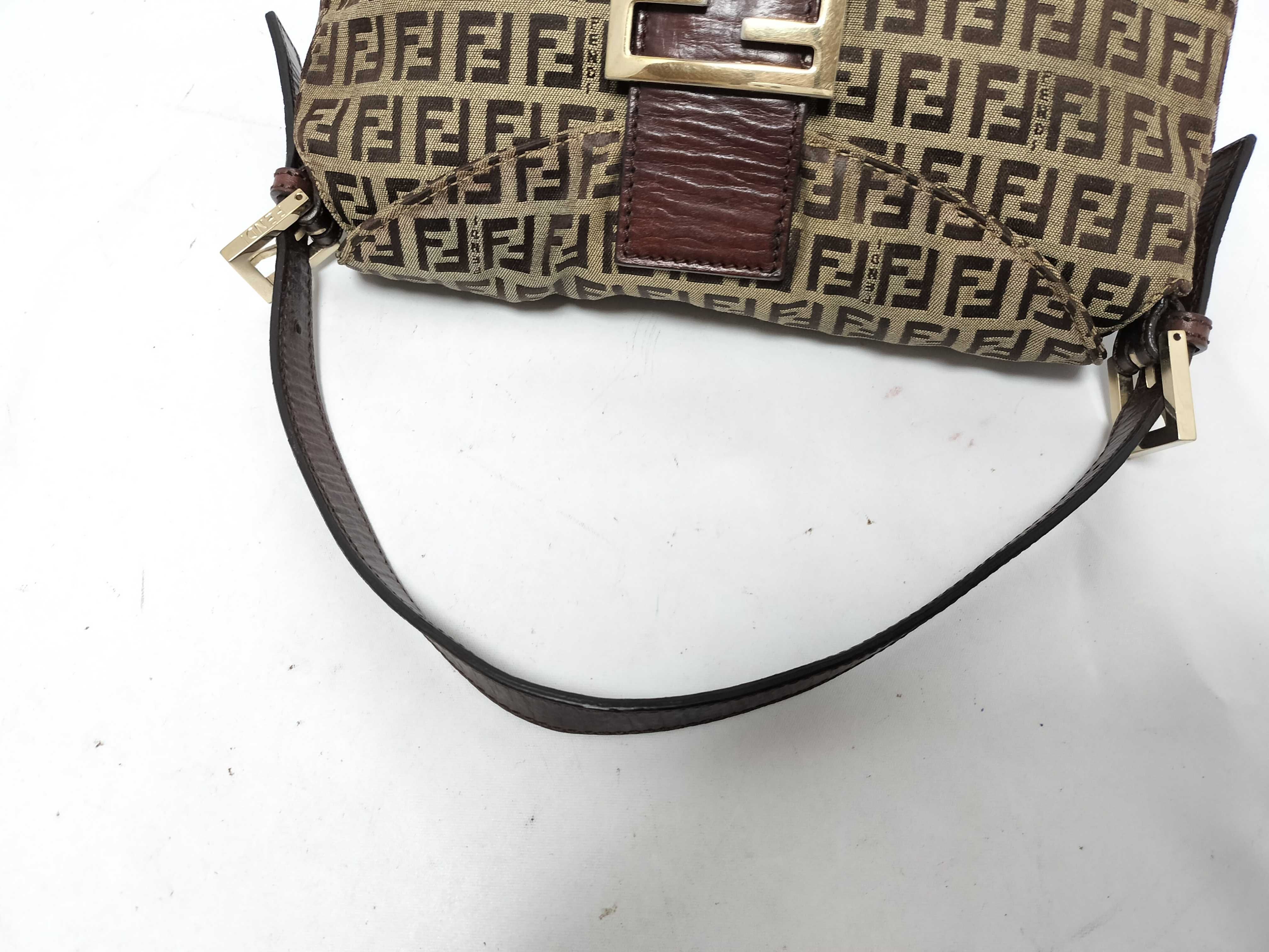 Mamma Fendi Zucchino Mamma Bucket Shoulder Bag Gold Hardware Handbag — view 3