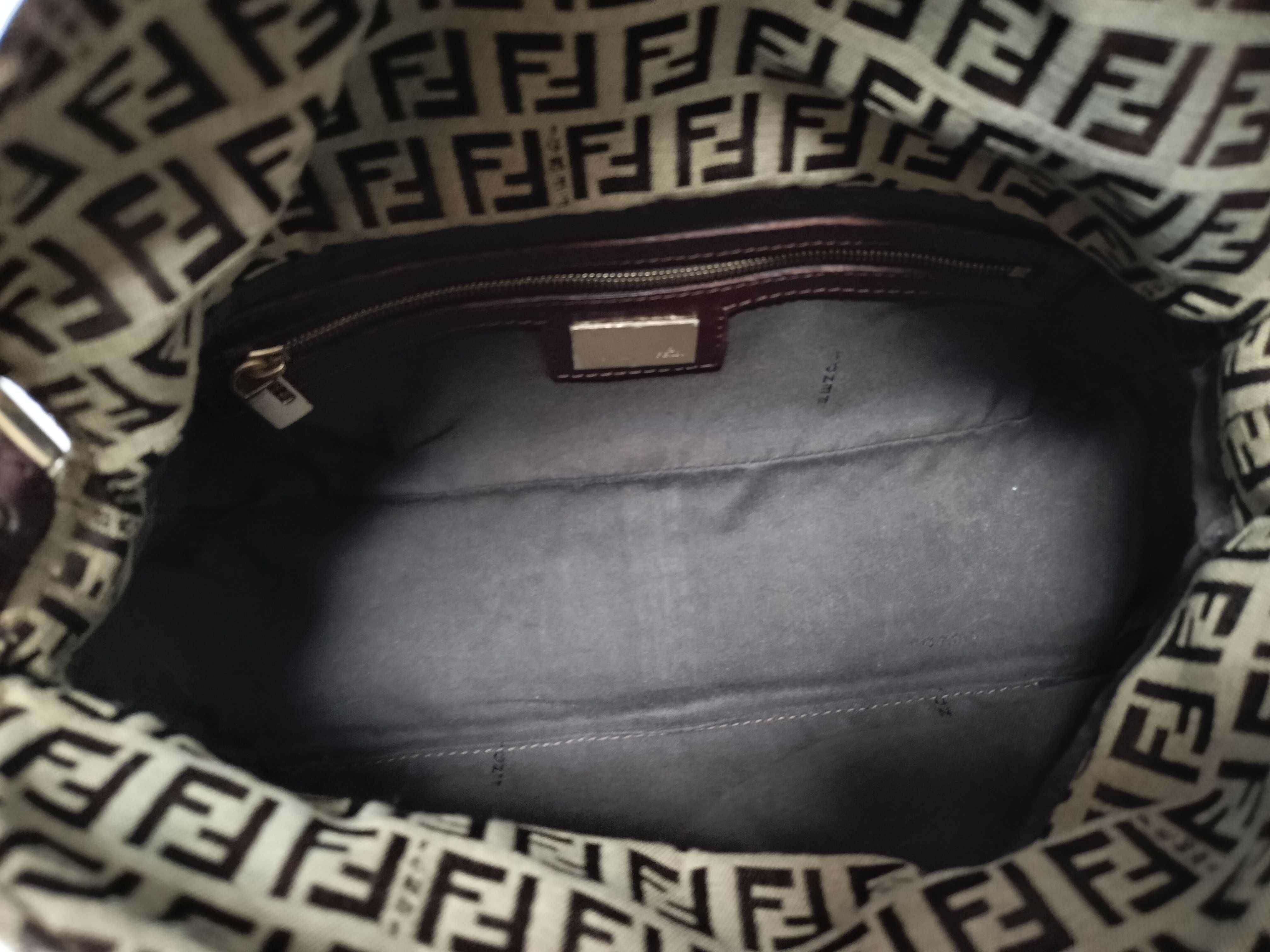 Mamma Fendi Zucchino Mamma Bucket Shoulder Bag Gold Hardware Handbag — view 10