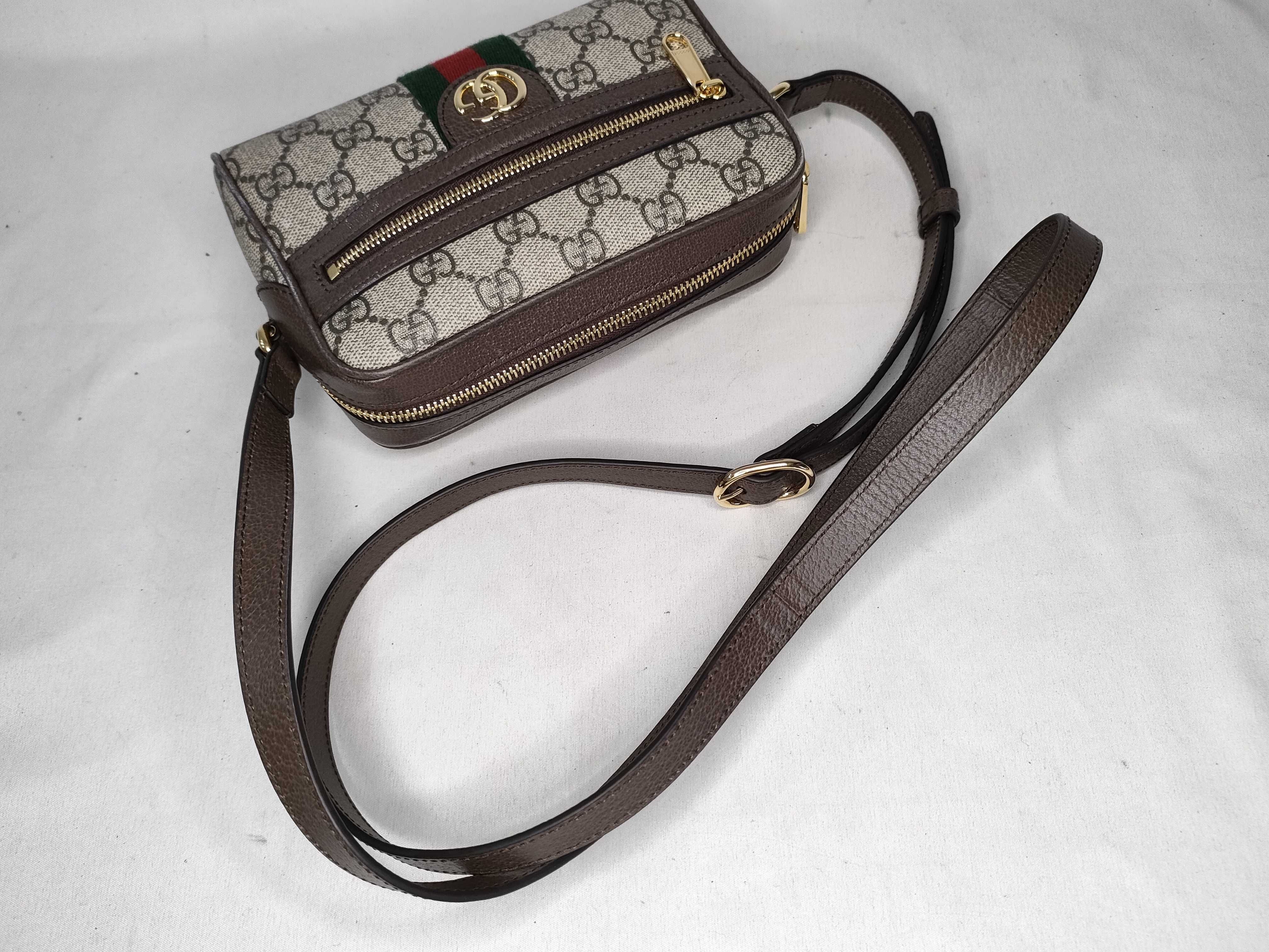 GG Supreme Ophidia PVC x Leather Shoulder Bag, Beige, 816359 (Shoulder Bag) — view 3