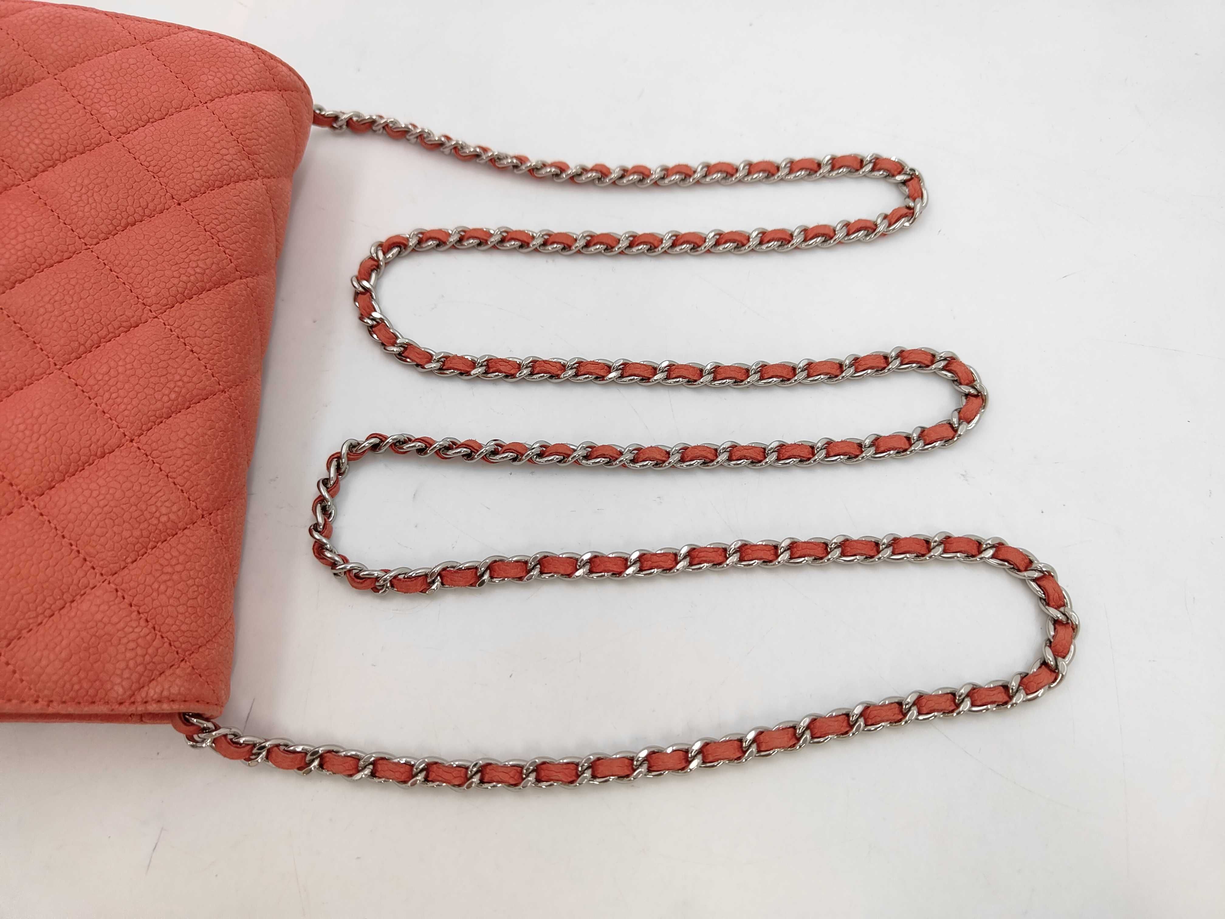 WOC Red Quilted Calf Leather Shoulder Bag — view 5
