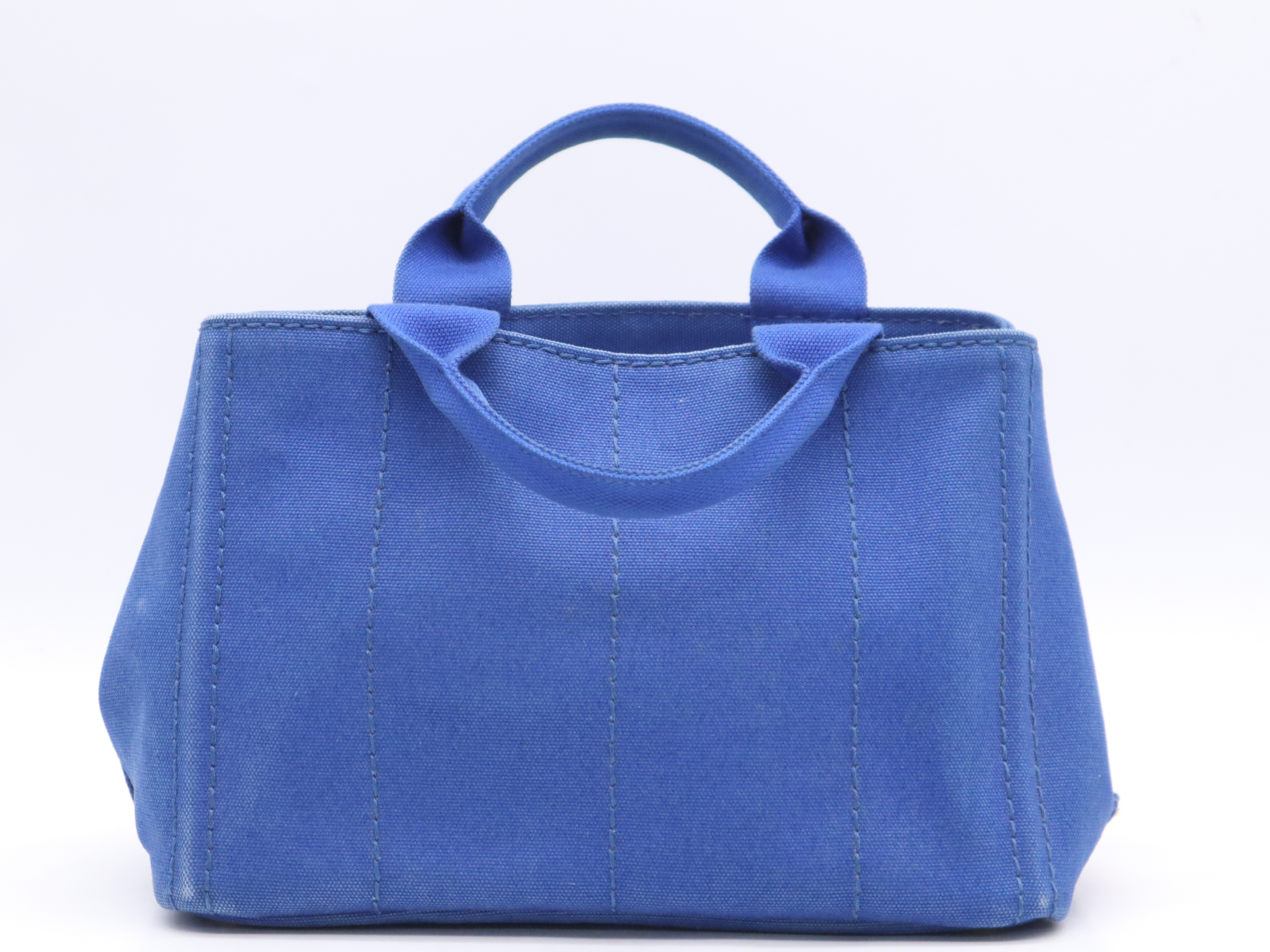 Canvas Canapa 2-Way Handbag, Blue, with Dust Bag. — view 2