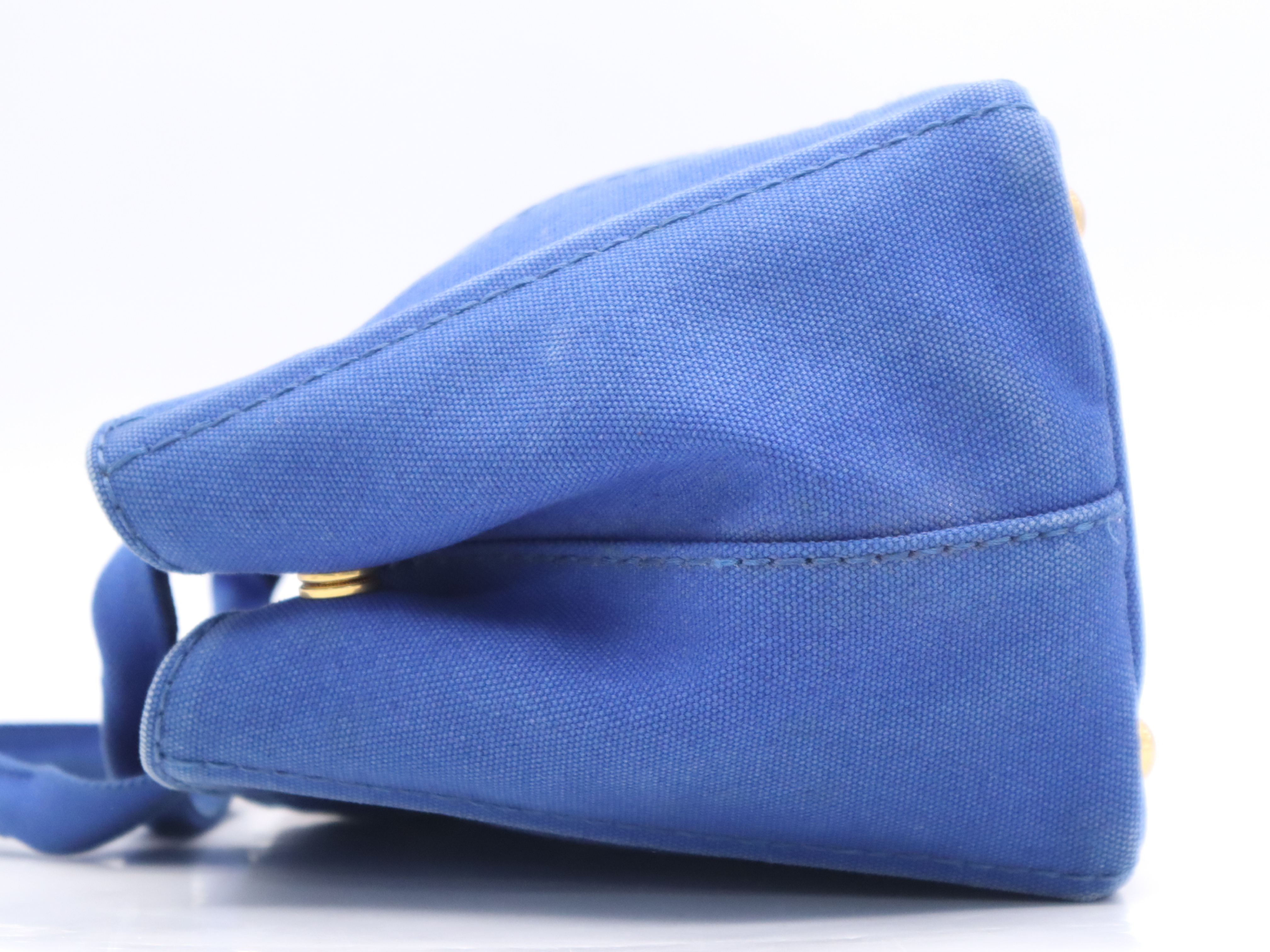 Canvas Canapa 2-Way Handbag, Blue, with Dust Bag. — view 3