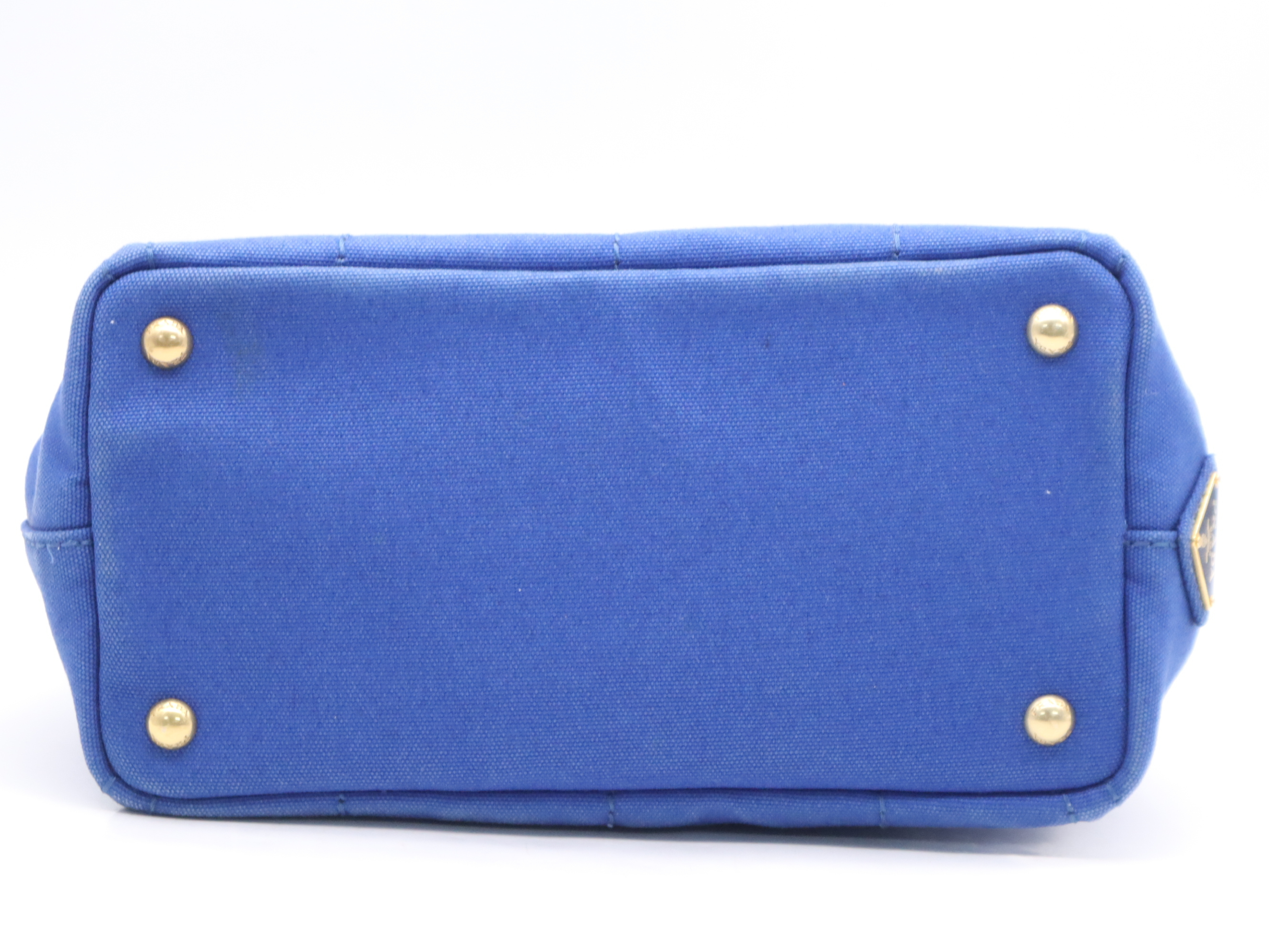 Canvas Canapa 2-Way Handbag, Blue, with Dust Bag. — view 4