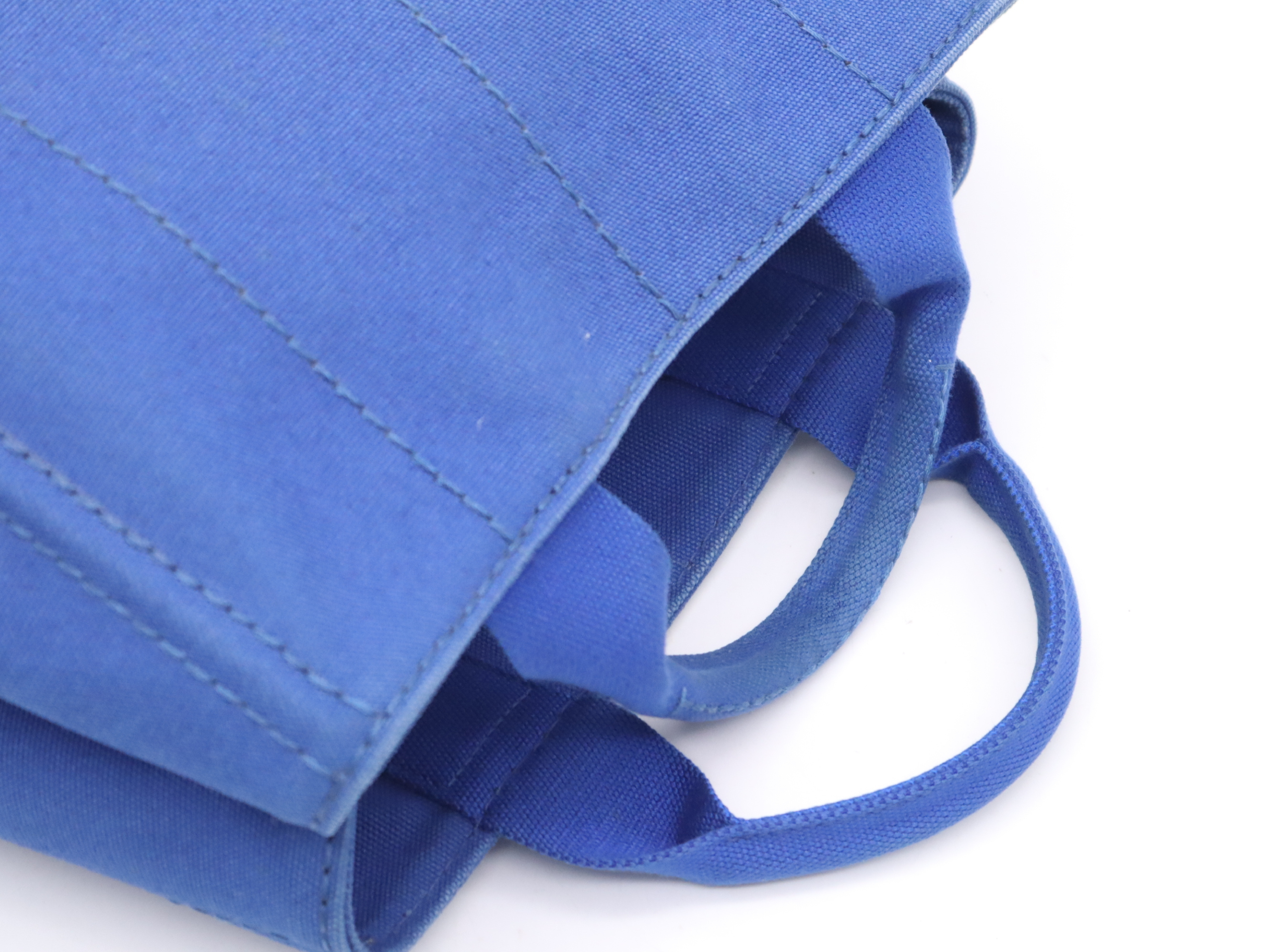 Canvas Canapa 2-Way Handbag, Blue, with Dust Bag. — view 6