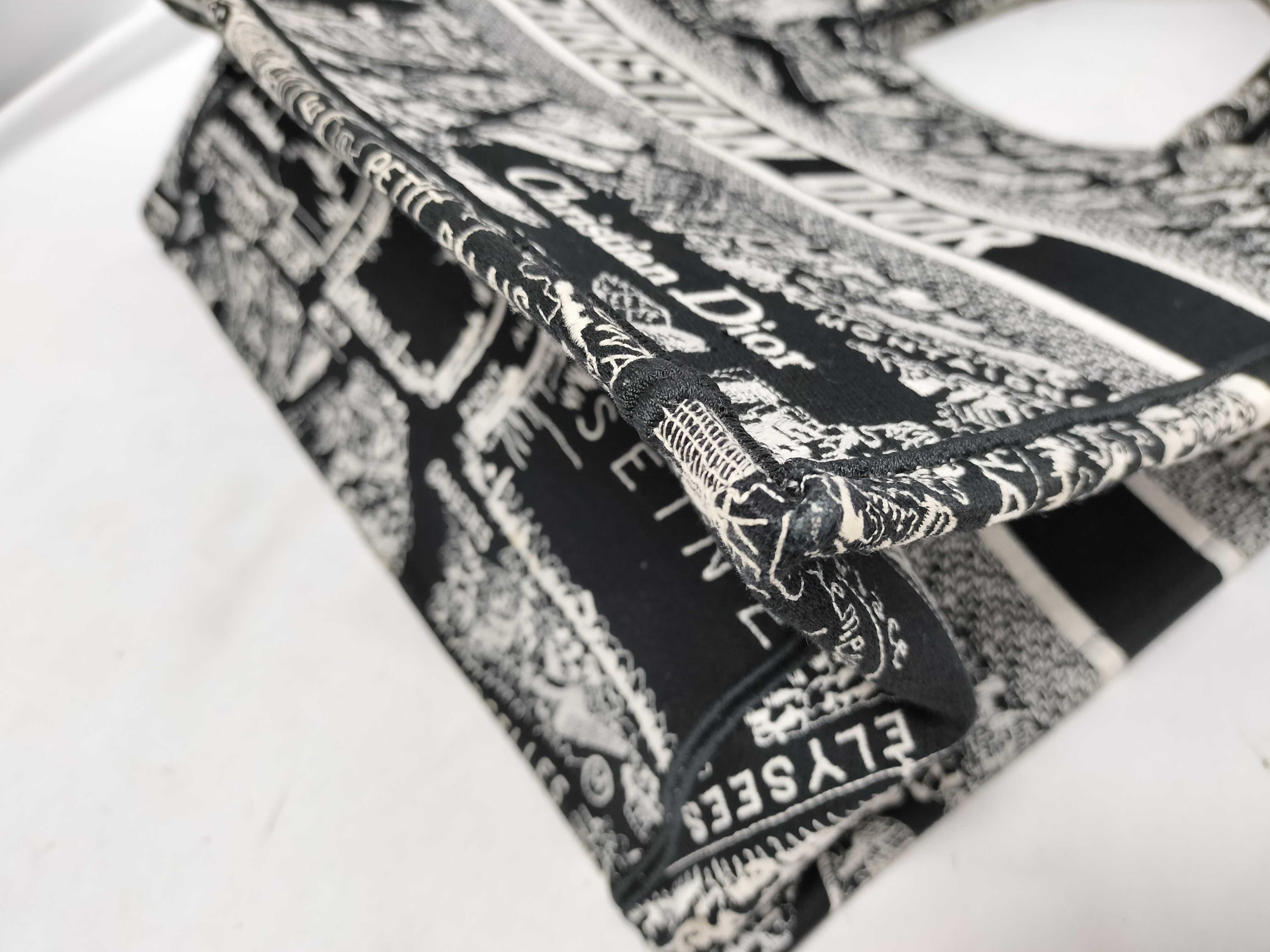 C. Book Tote Medium Black Tote Bag — view 7