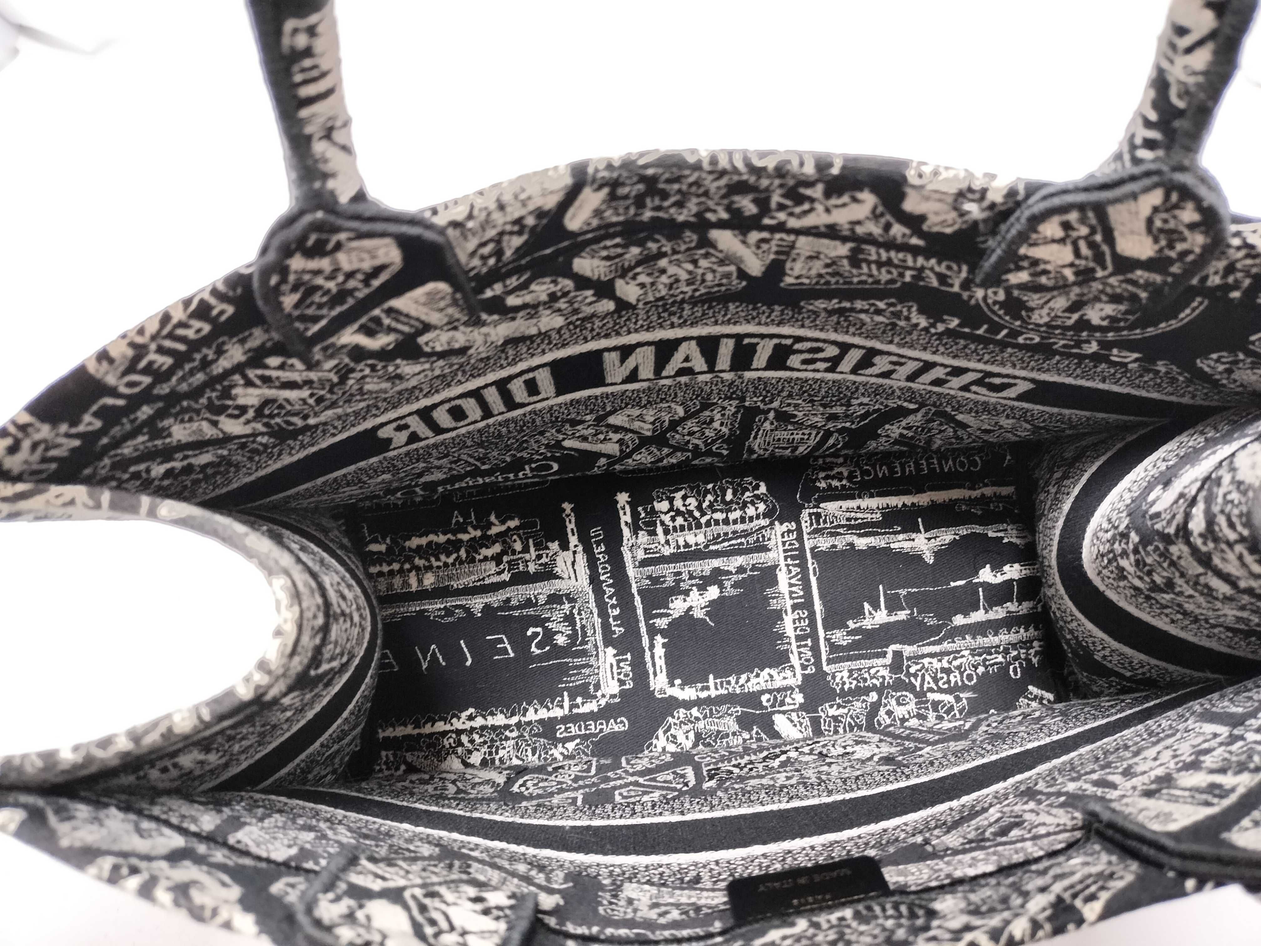 C. Book Tote Medium Black Tote Bag — view 8