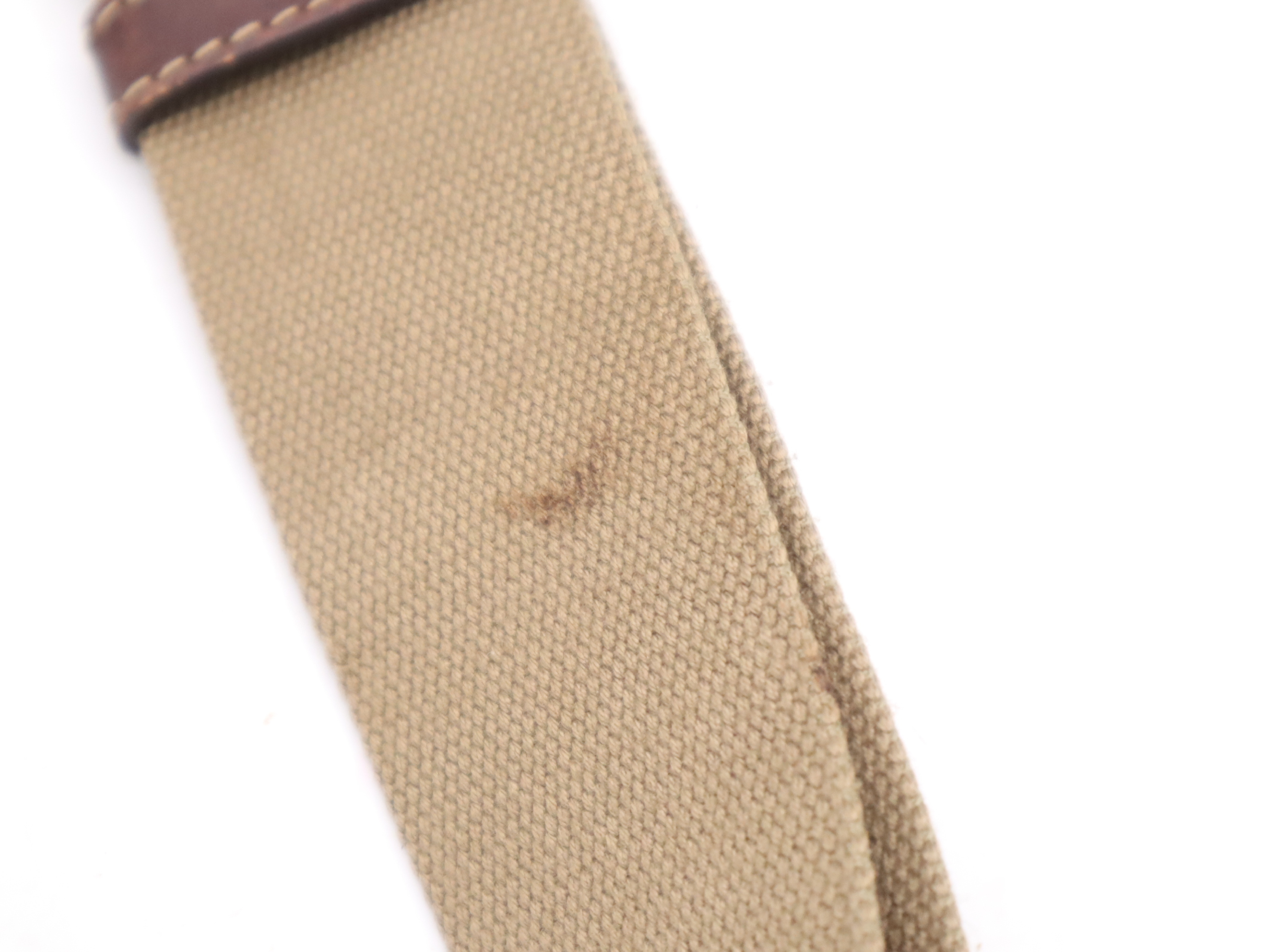 BT0534 Canvas x Leather Logo Jacquard Shoulder Bag Beige Silver Hardware Shoulder Bag — view 9