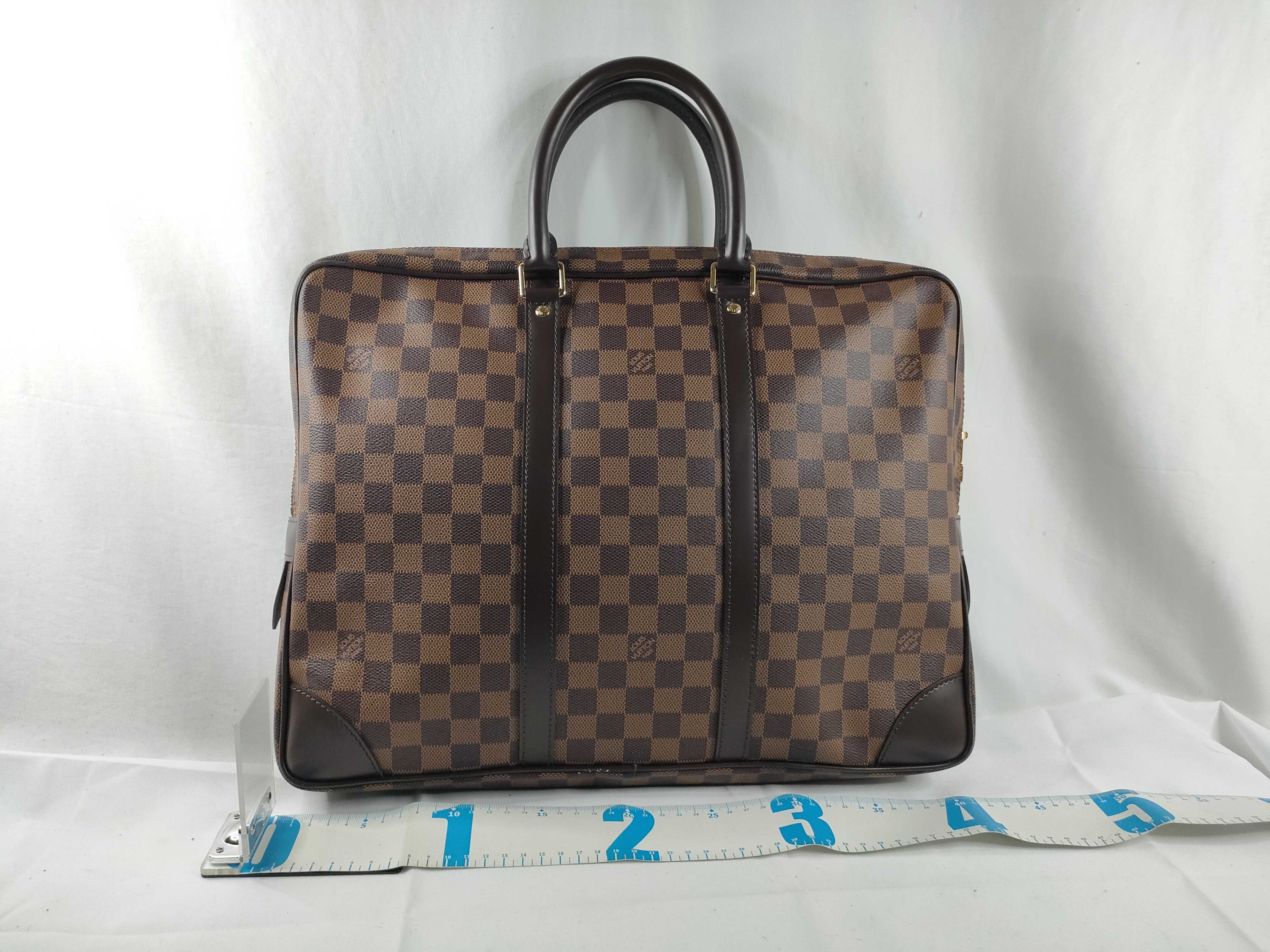Damier Vuitton Damier Port Document Voyage N41124 Brown RI4150 Business Bag — view 2