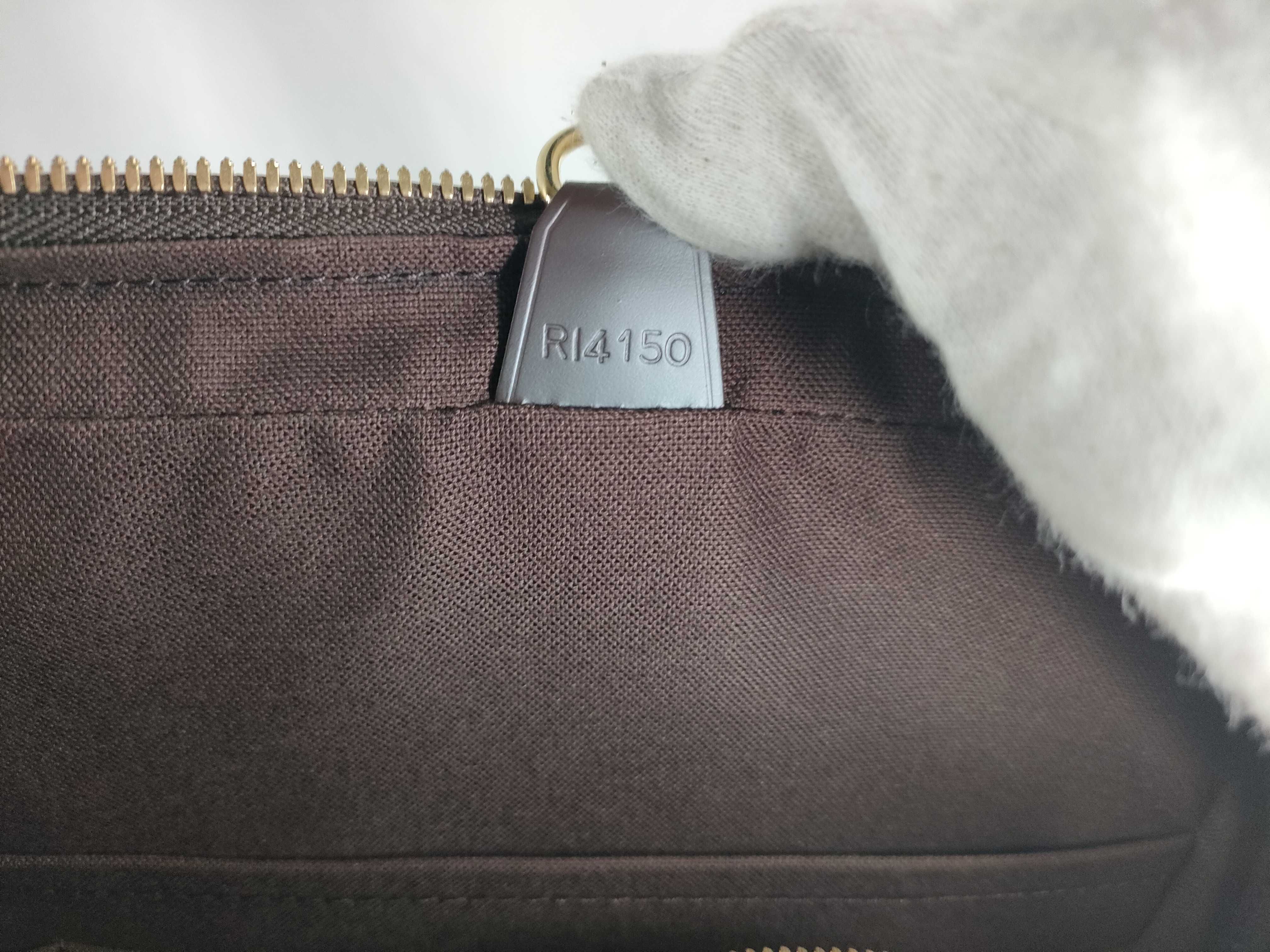 Damier Vuitton Damier Port Document Voyage N41124 Brown RI4150 Business Bag — view 13
