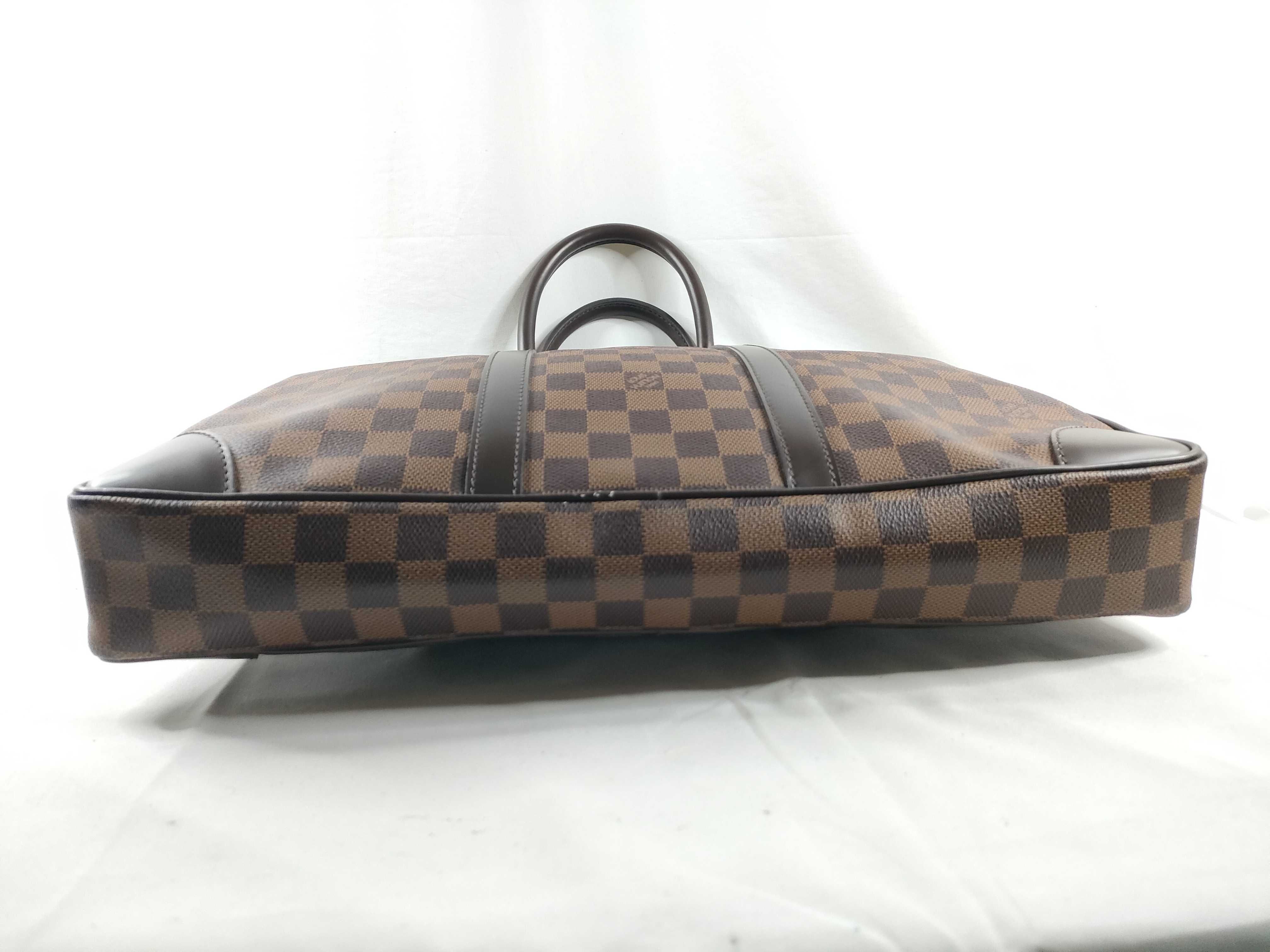 Damier Vuitton Damier Port Document Voyage N41124 Brown RI4150 Business Bag — view 4
