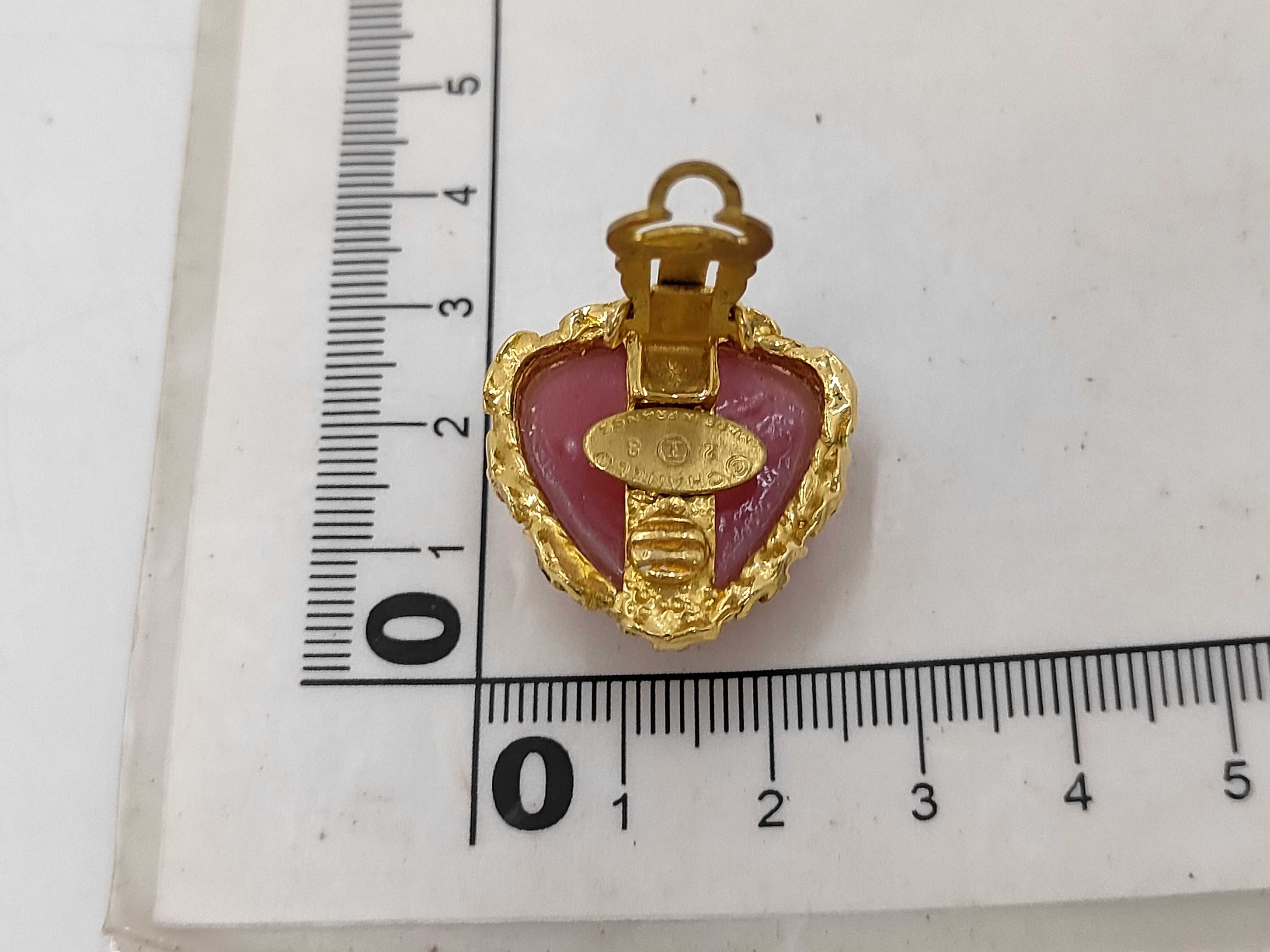 Vintage Red Stone Earrings — view 2