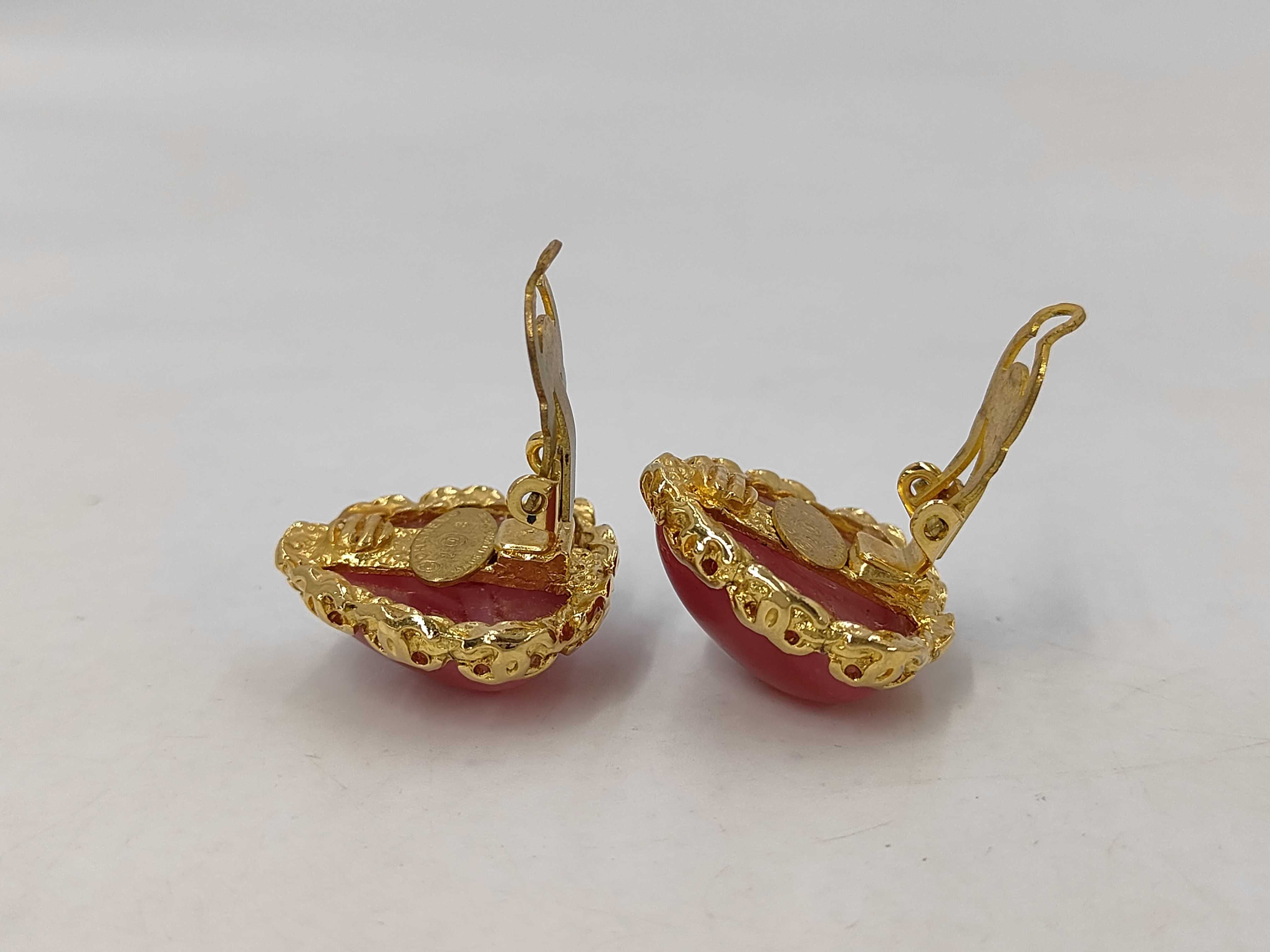 Vintage Red Stone Earrings — view 4