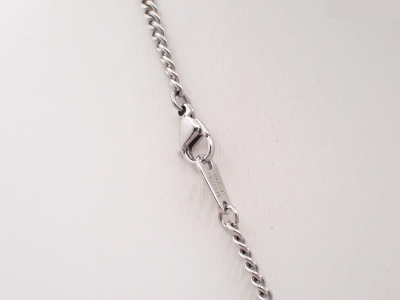 Monogram Raw Silver Necklace, Chain approx. 45cm — view 2