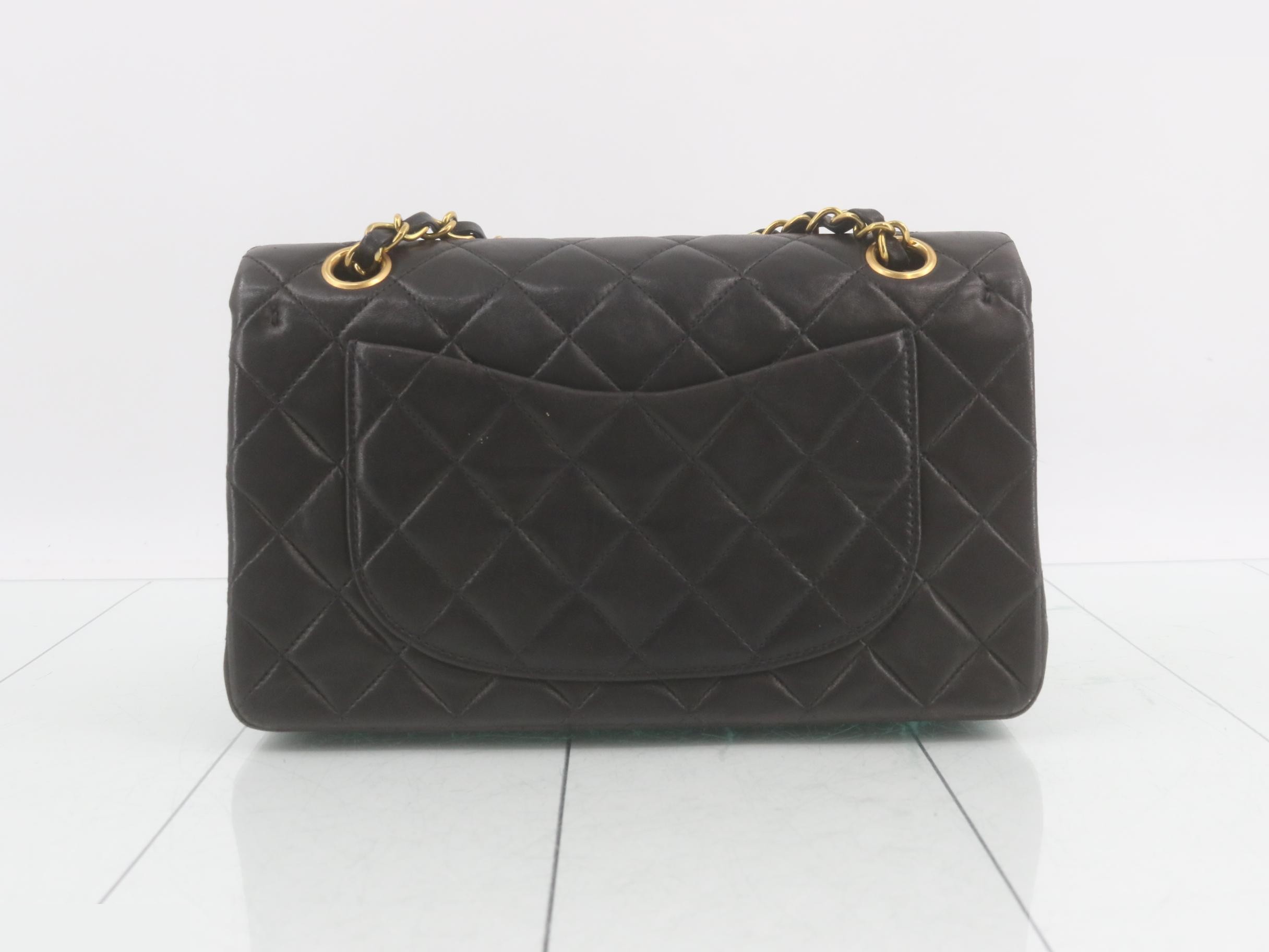 Matelassé 23 Double Chain Shoulder Bag, Double Flap, Lambskin, Black, Series 3, with original seal. — view 2
