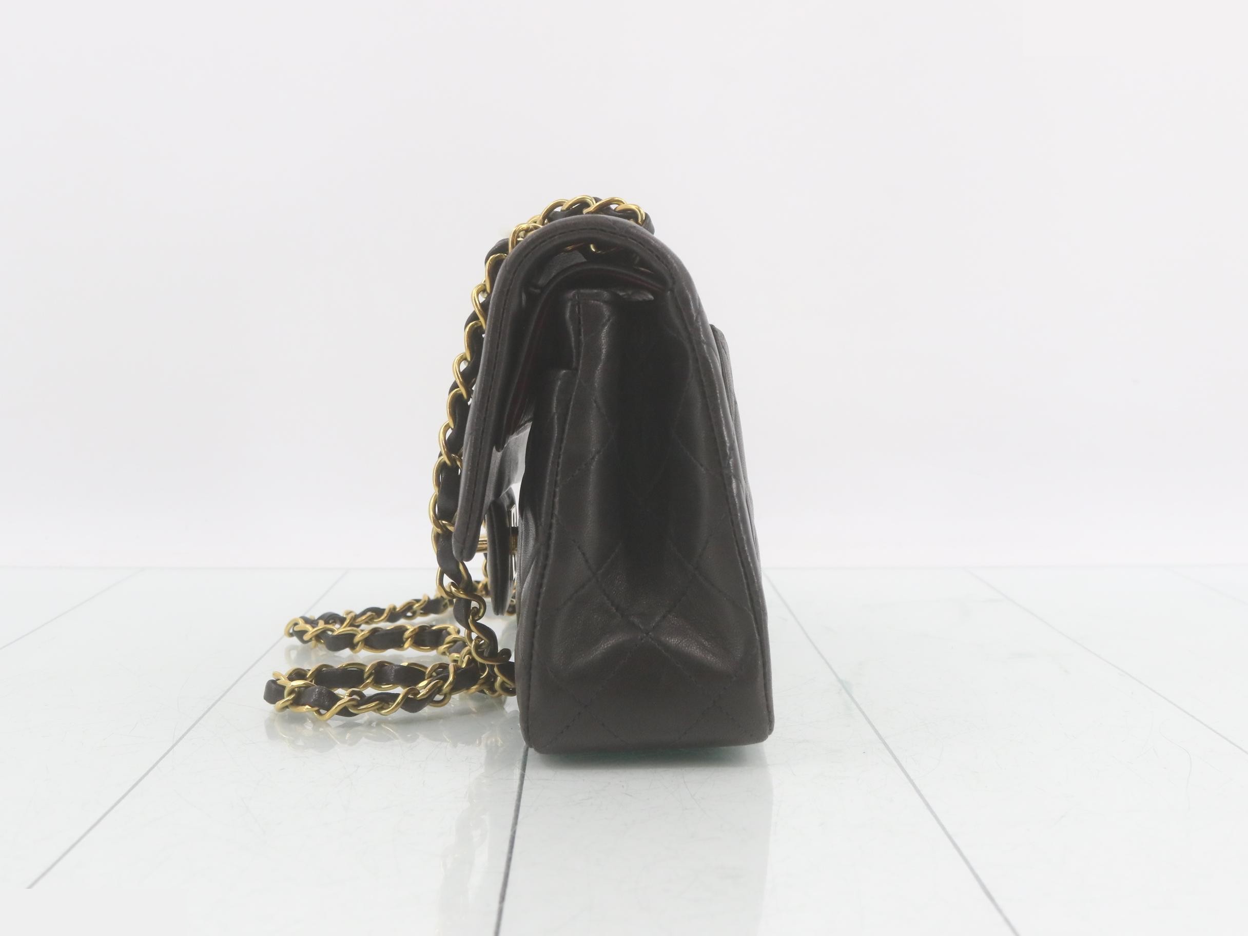 Matelassé 23 Double Chain Shoulder Bag, Double Flap, Lambskin, Black, Series 3, with original seal. — view 3