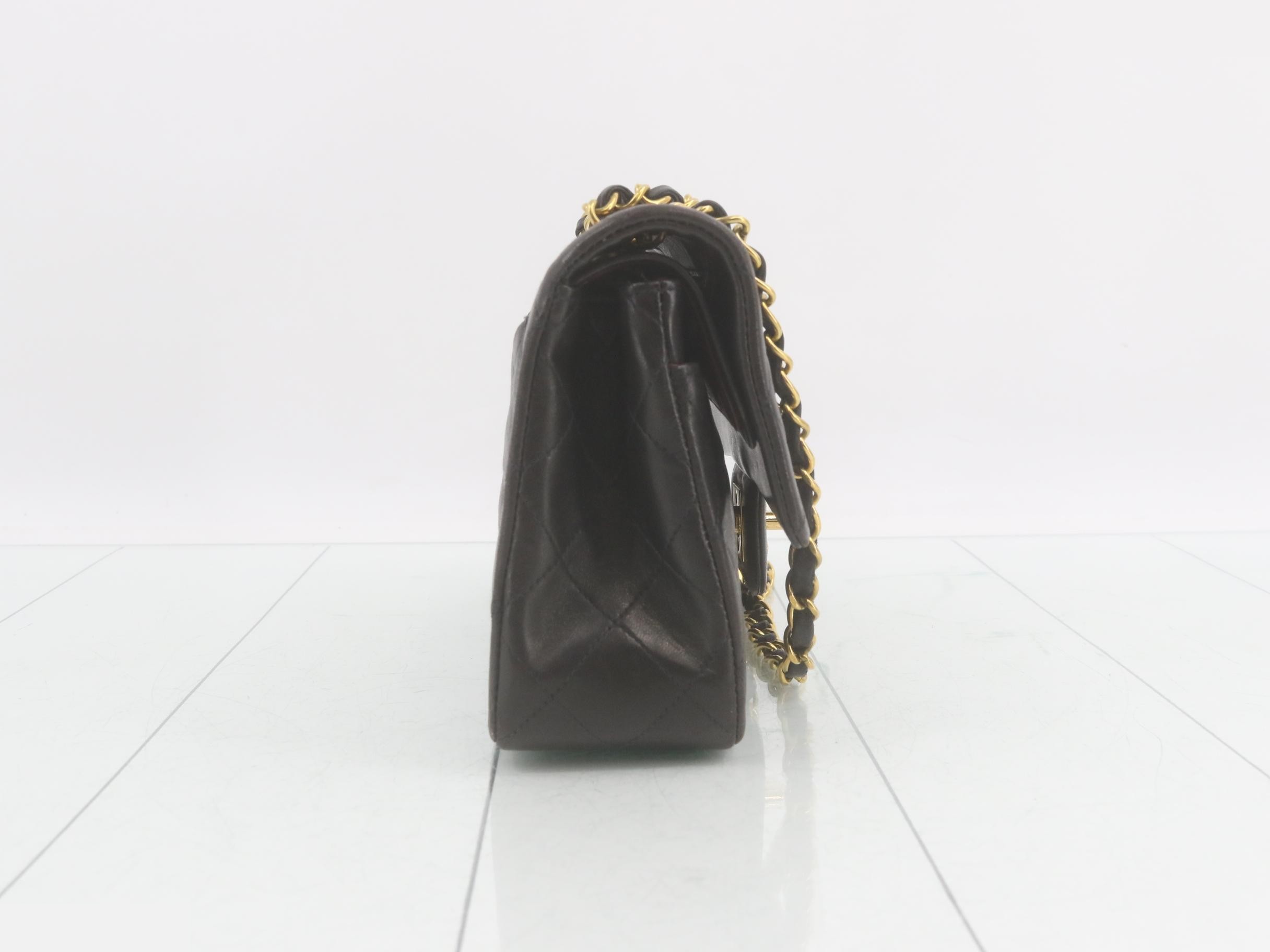 Matelassé 23 Double Chain Shoulder Bag, Double Flap, Lambskin, Black, Series 3, with original seal. — view 4