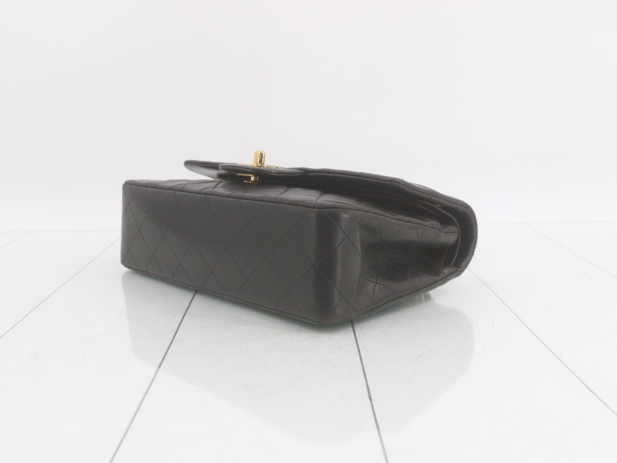 Matelassé 23 Double Chain Shoulder Bag, Double Flap, Lambskin, Black, Series 3, with original seal. — view 6